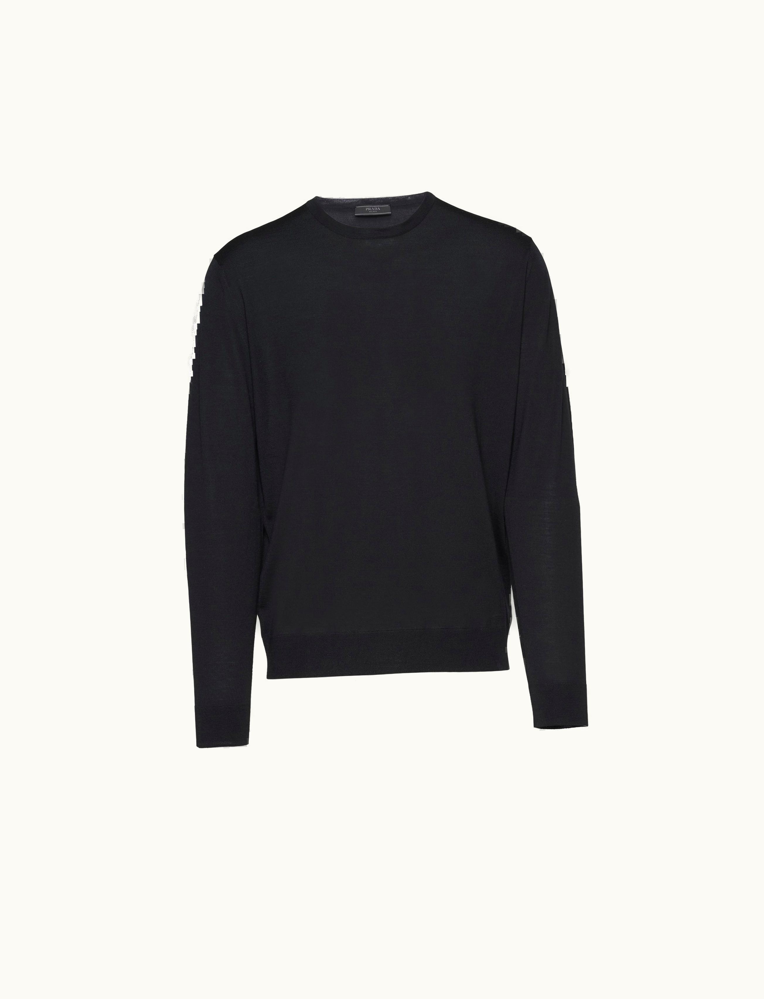 Prada Prada Luxe Wool Crew-neck Sweater Black