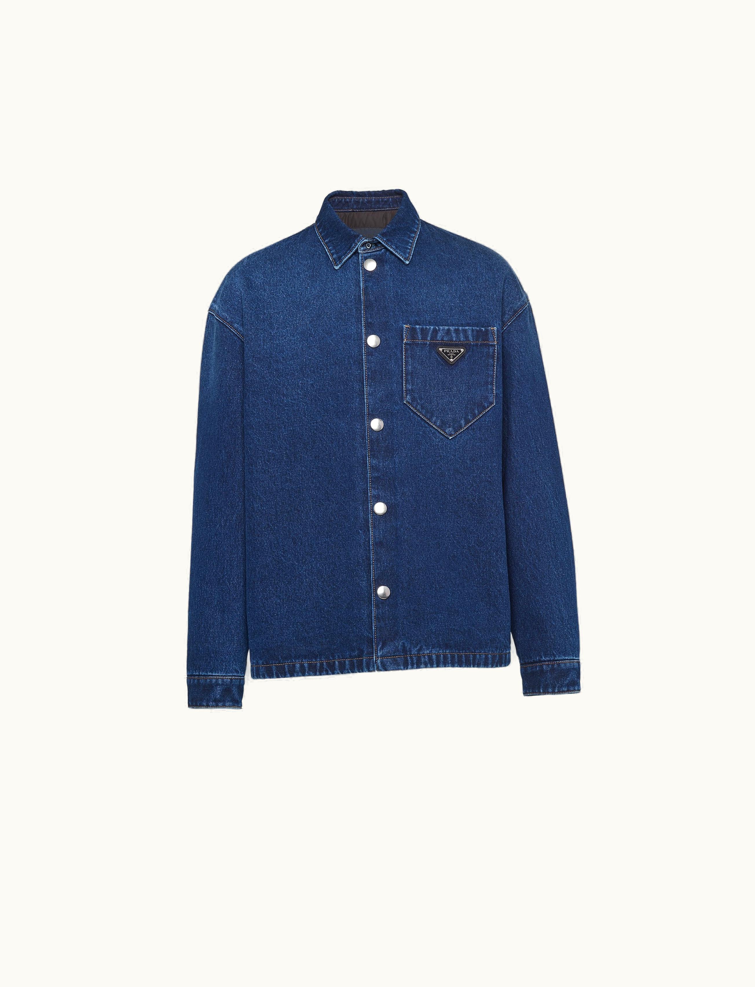 Prada Prada Navy Padded Denim Shirt