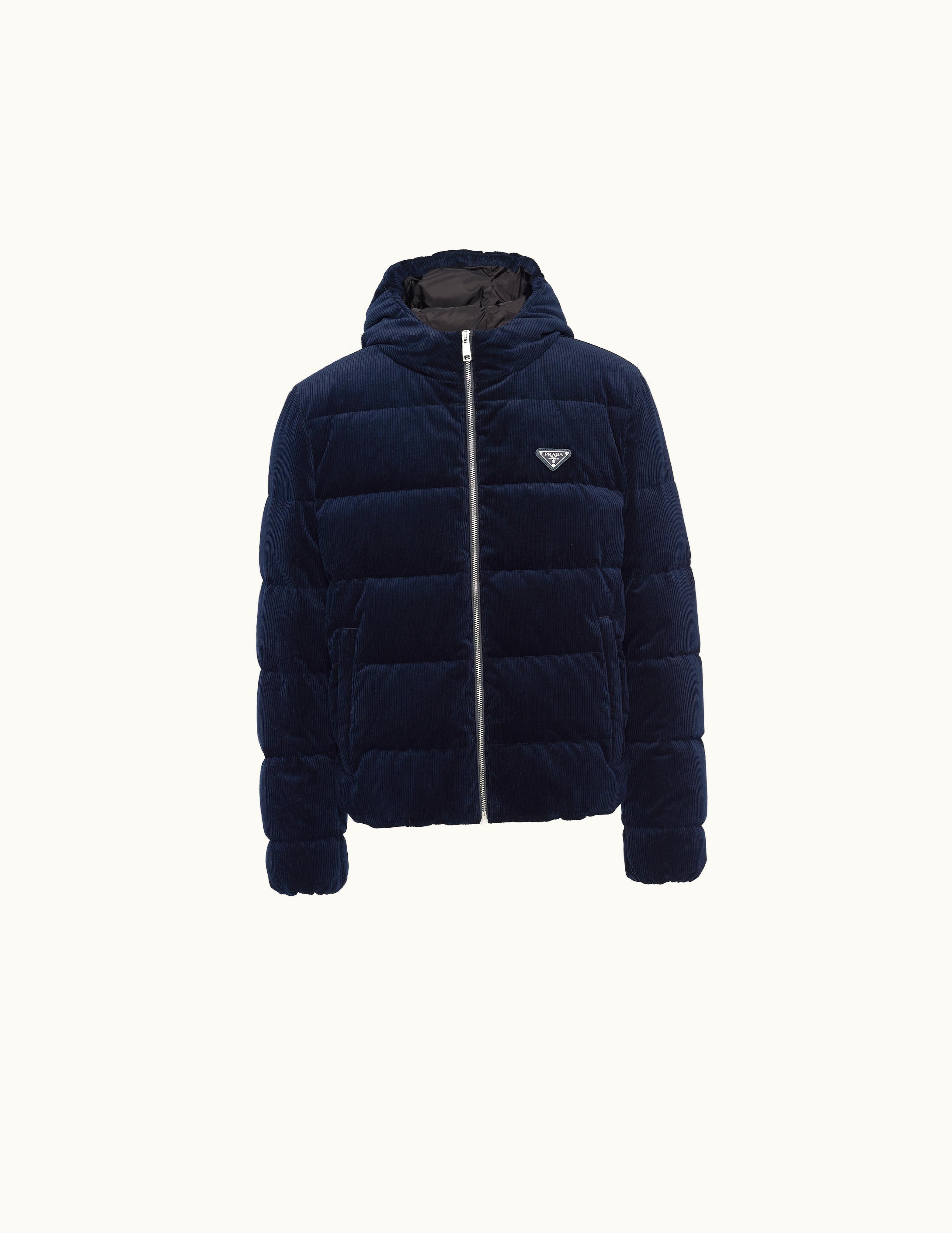 Prada Prada Triangle Blue Goose Down Puffer Jacket