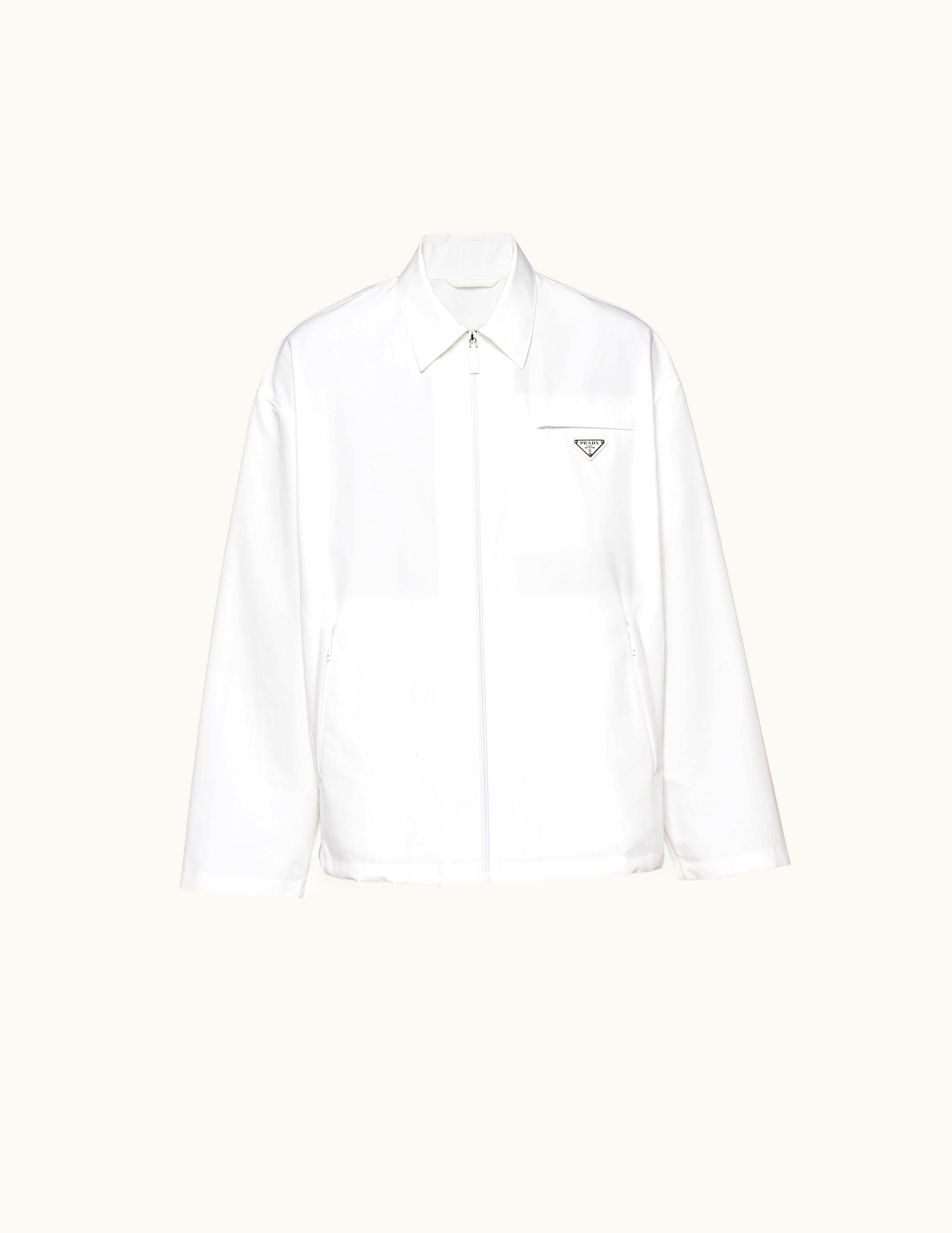 Prada Prada White Technical Poplin Jacket