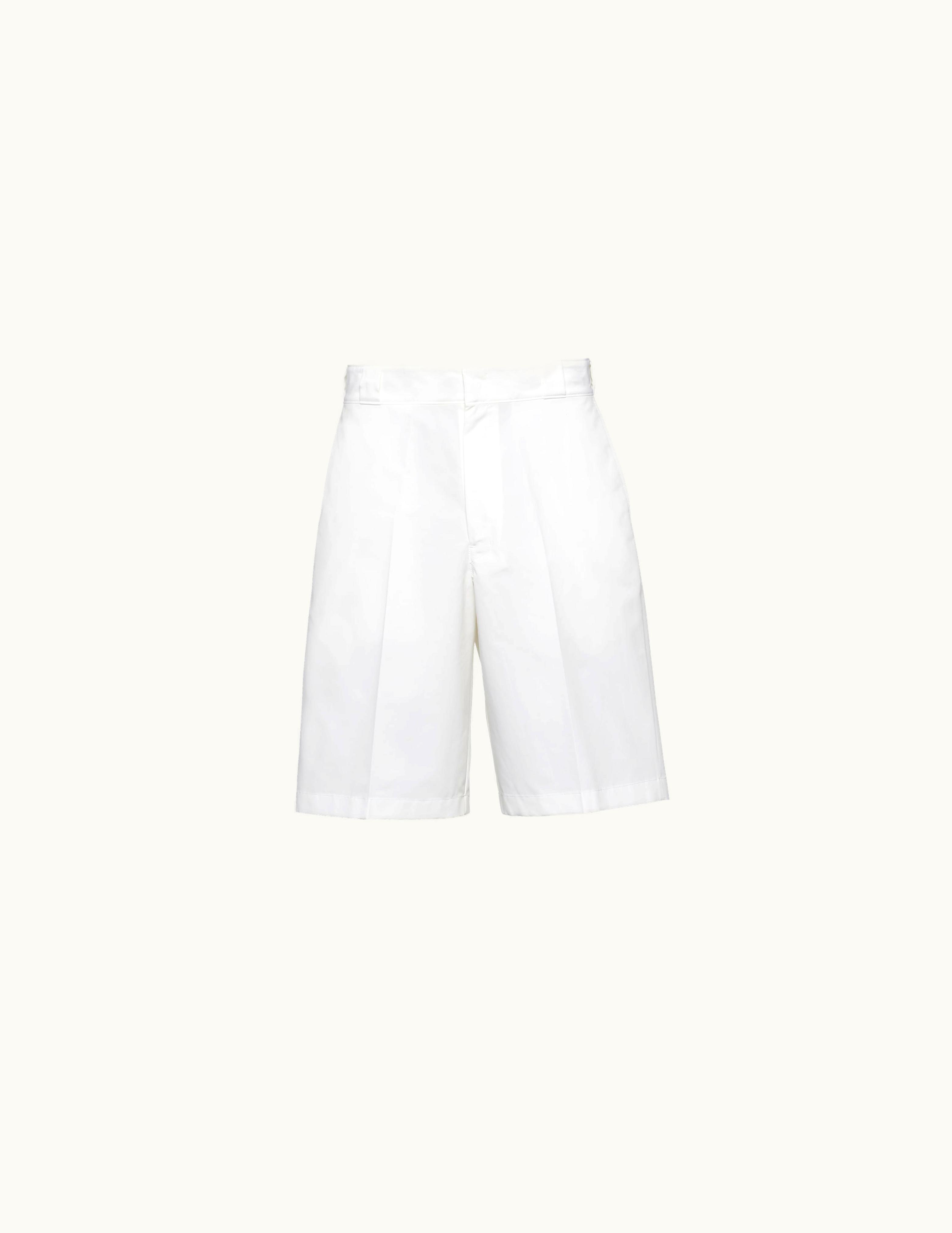 Prada Prada White Technical Poplin Bermudas