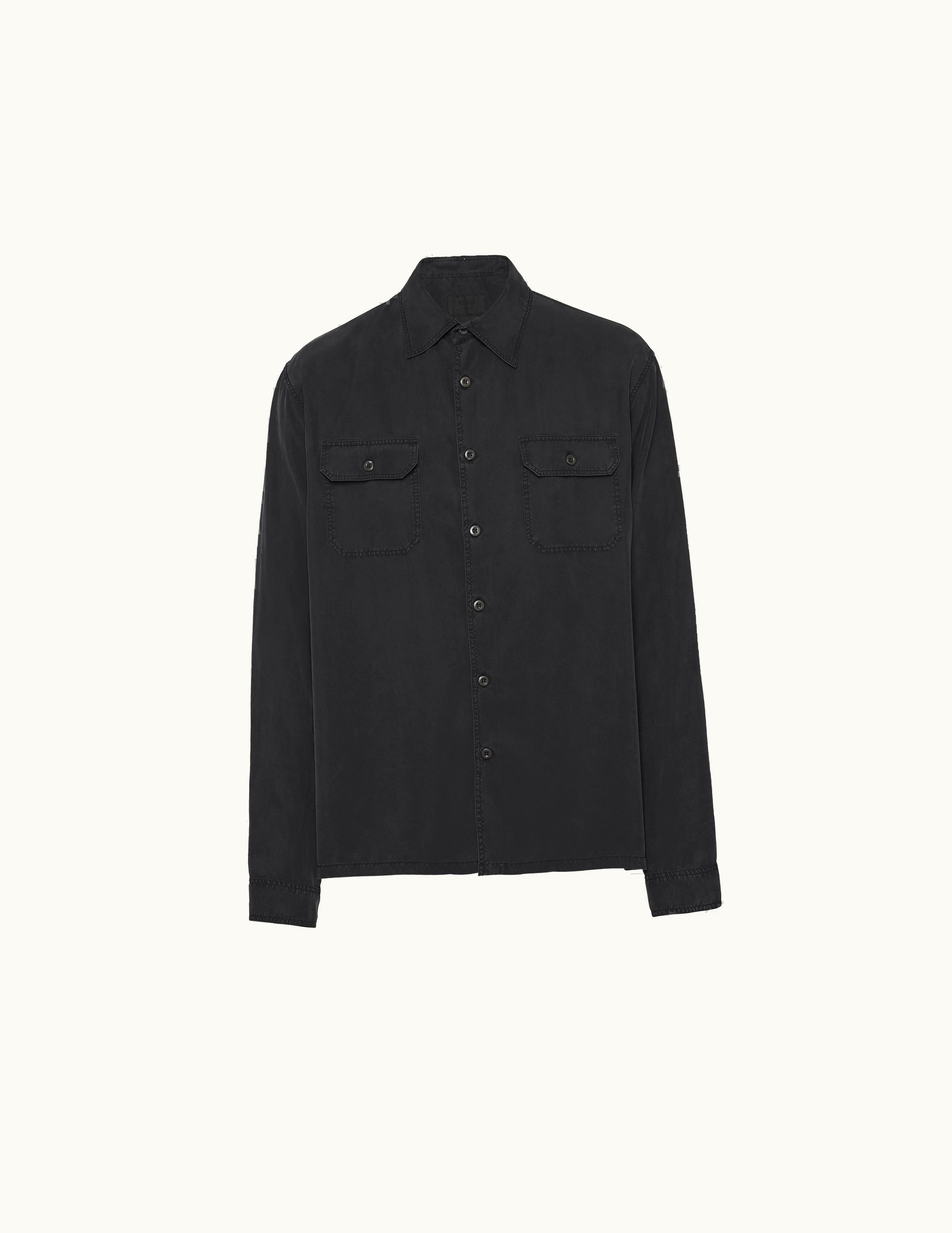 Prada Prada Classic Black Silk Shirt