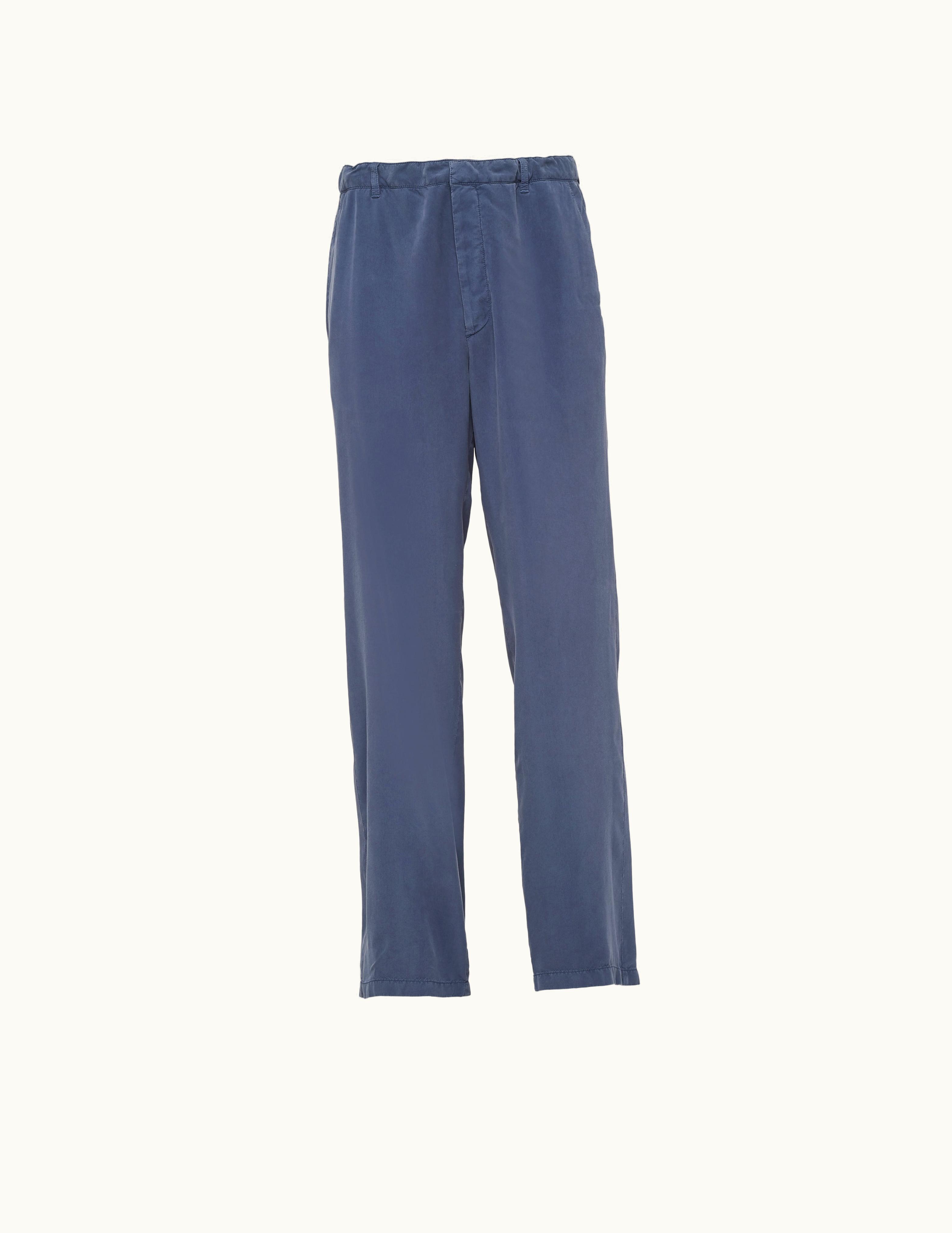 Prada Prada Aviation Blue Silk Pants