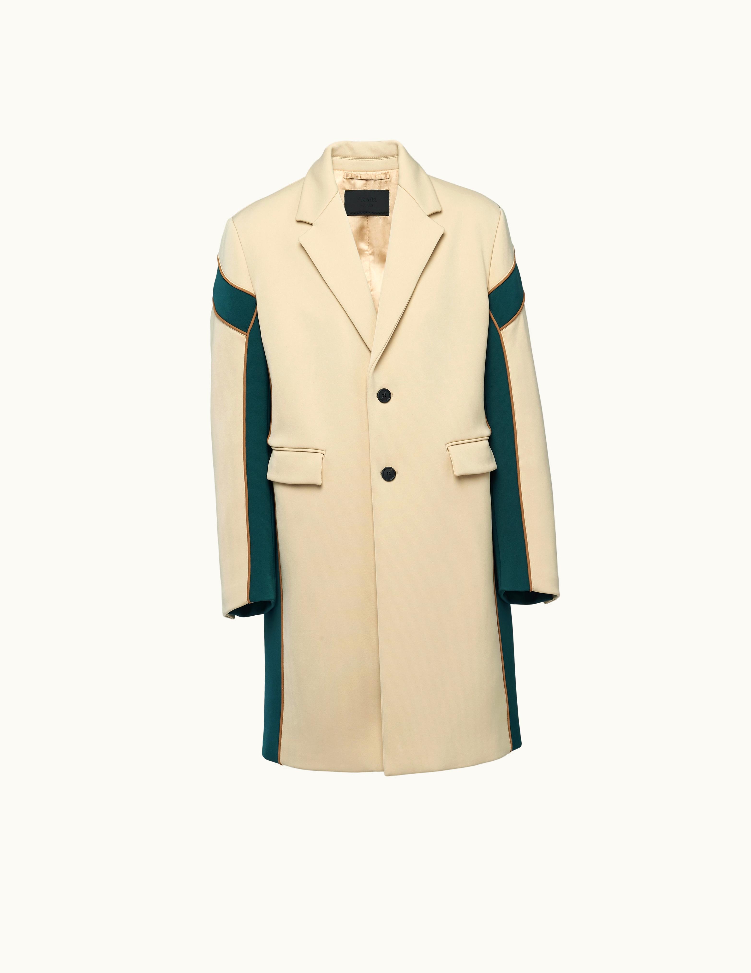 Prada Prada Desert Beige / Bottle Green Technical Fabric Coat