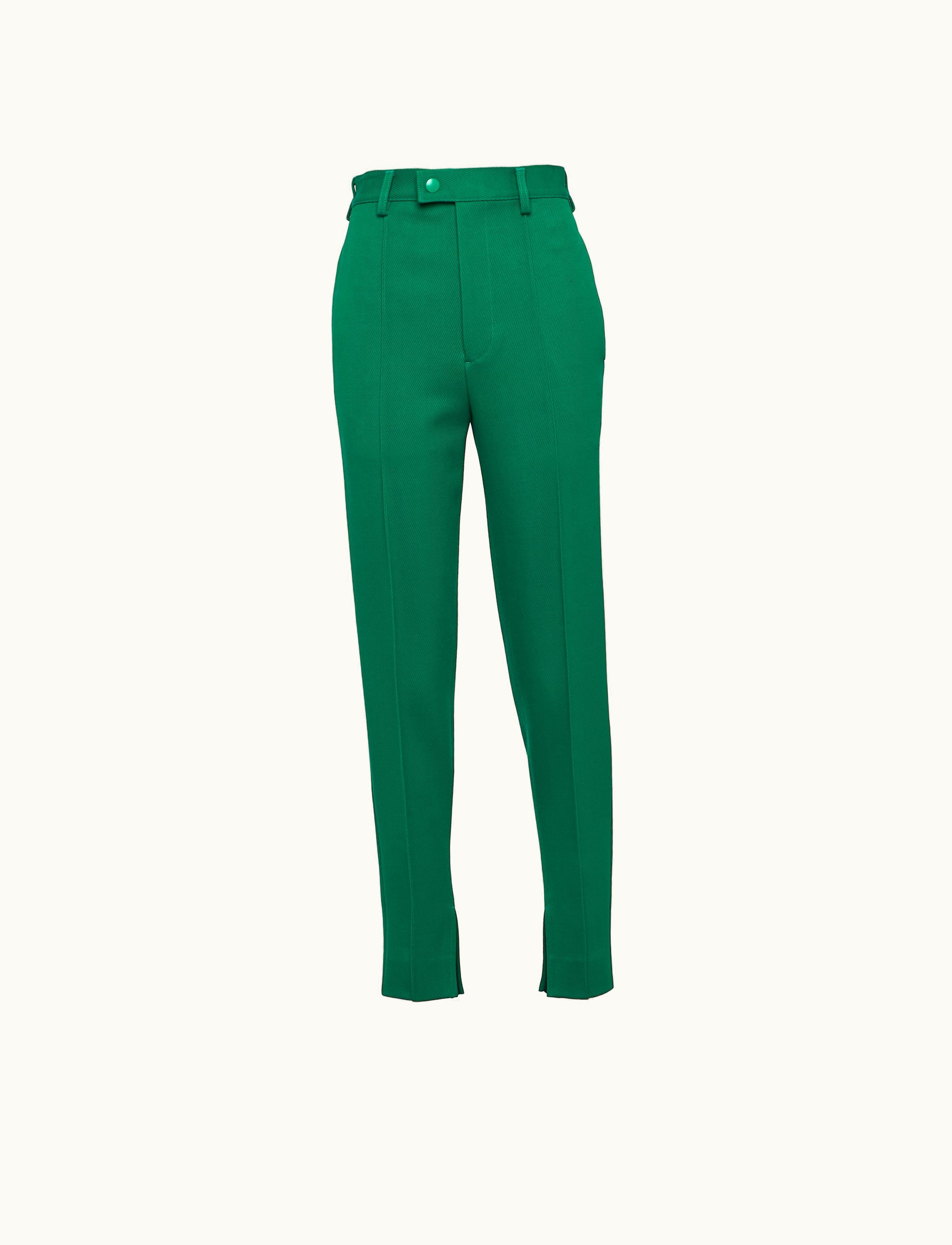 Prada Prada Green Stretch Natté Pants