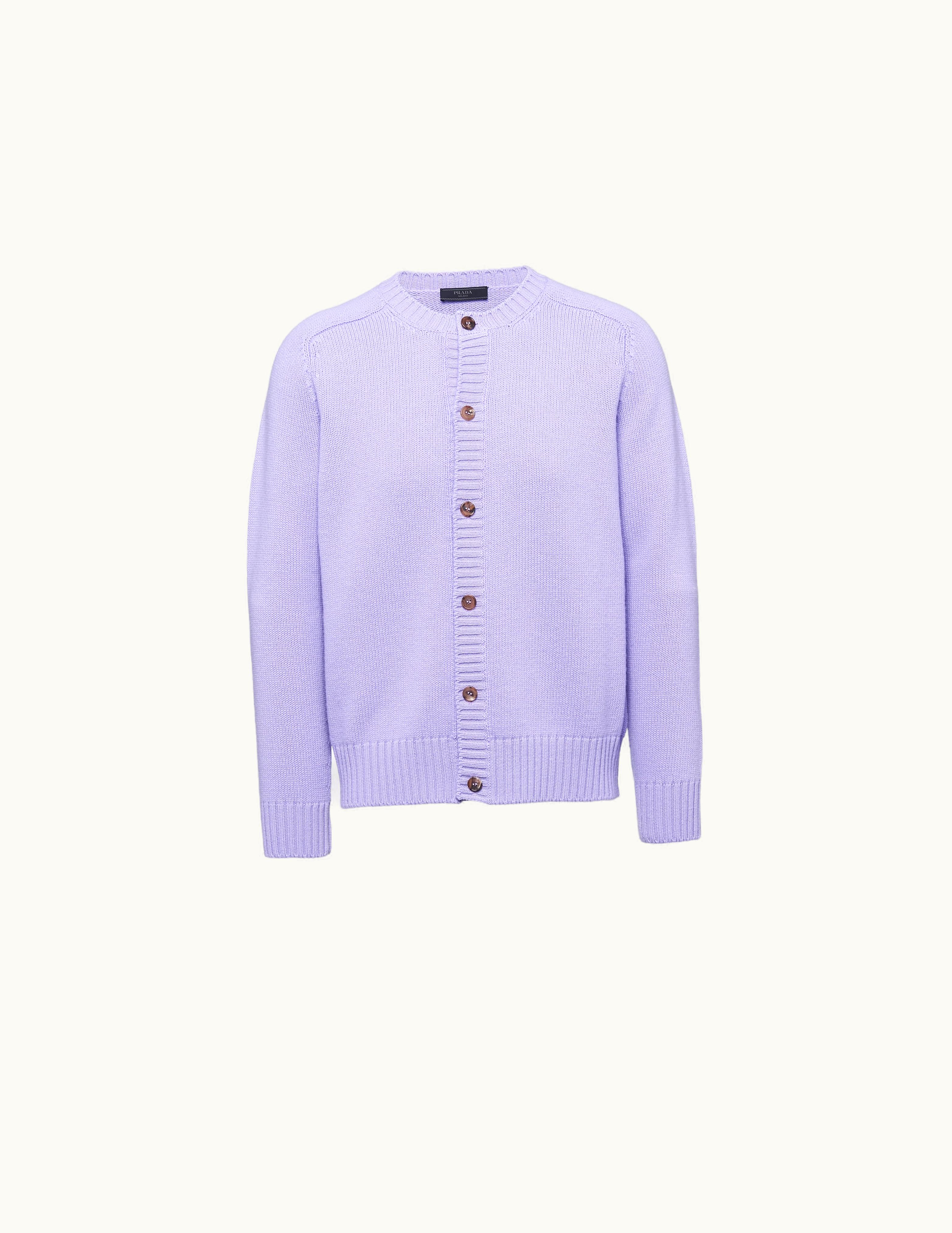Prada Prada Wisteria Wool And Cashmere Cardigan