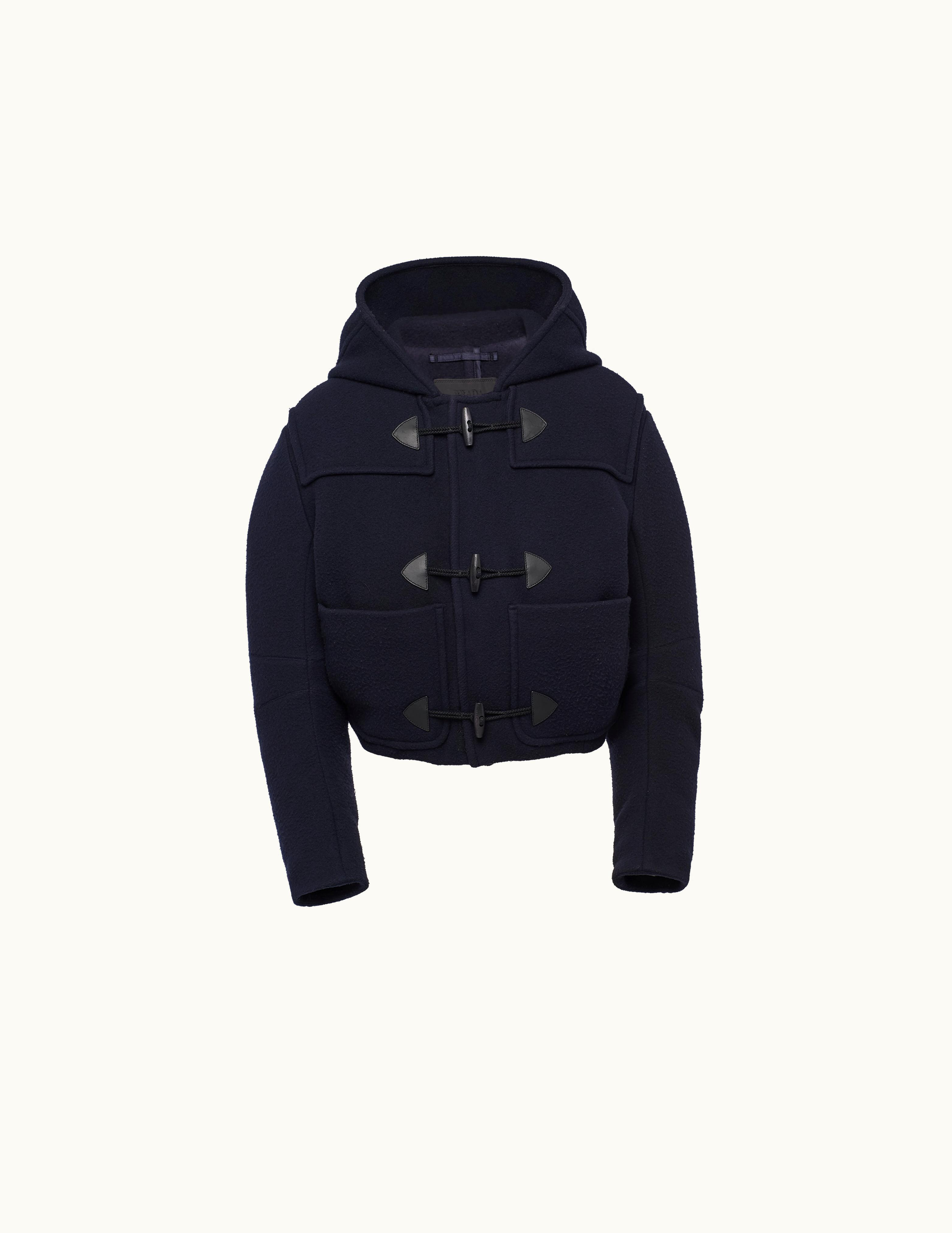 Prada Prada Navy Wool Down-padded Duffel Jacket
