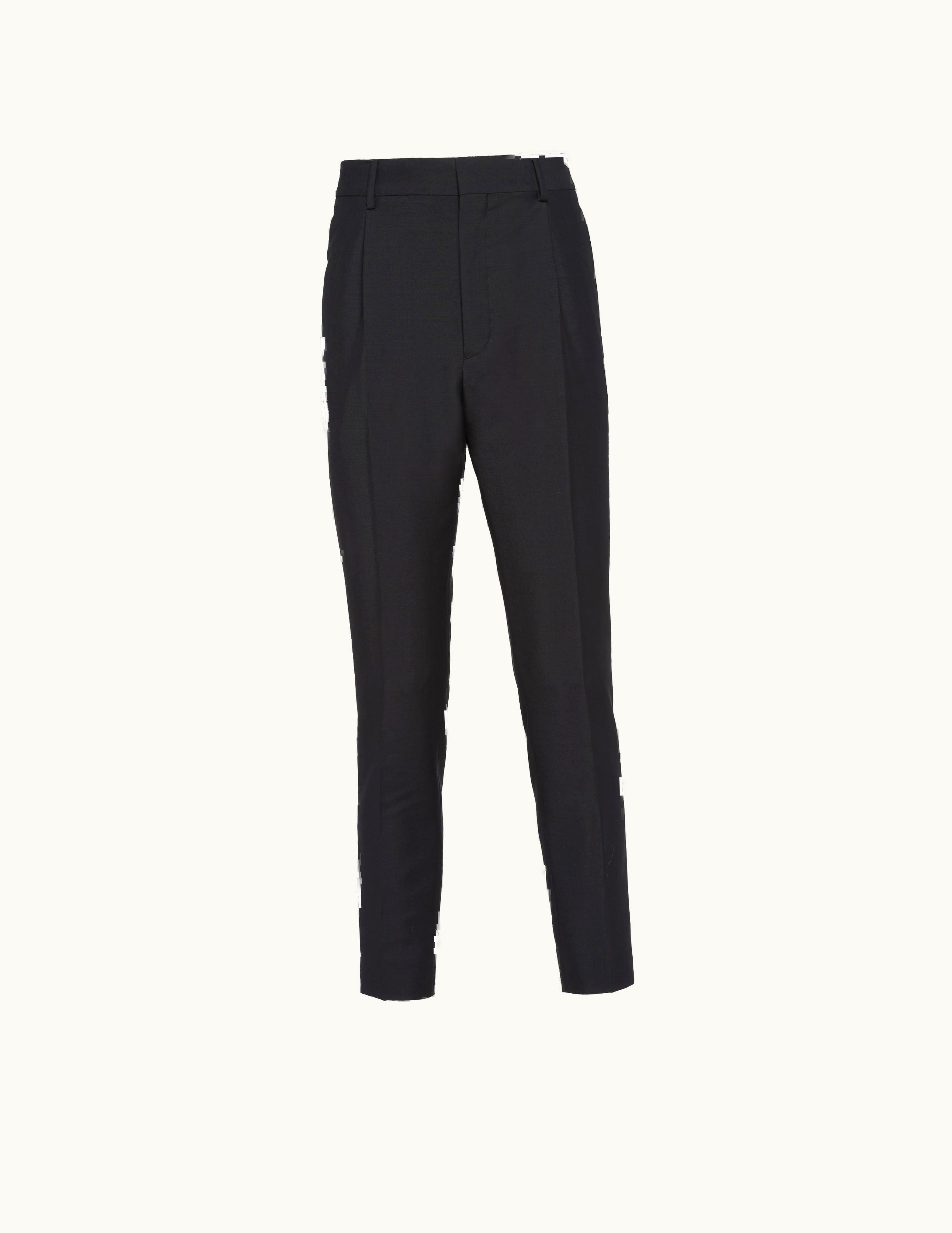 Prada Prada Slim Fit Mohair Wool Pants Black