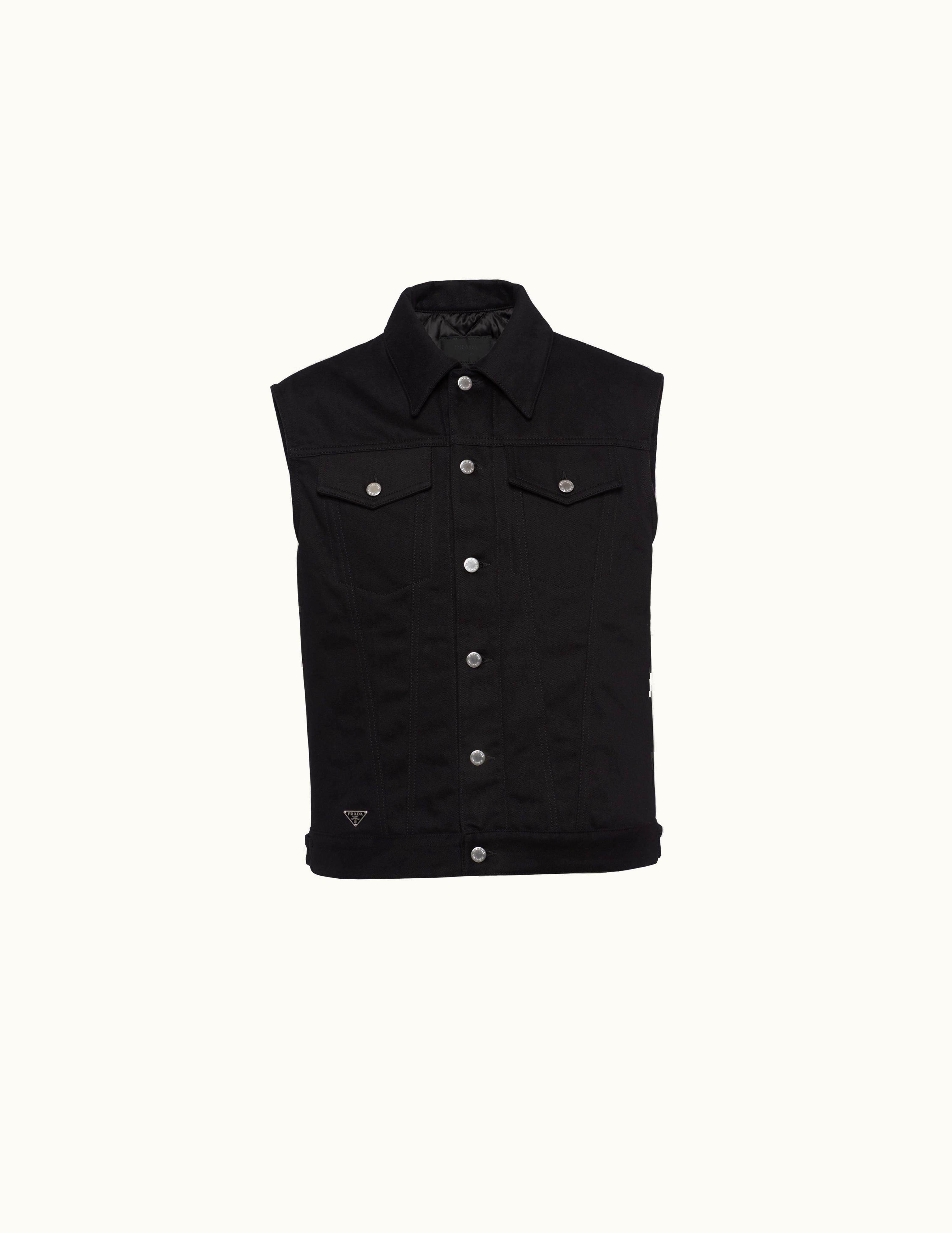 Prada Prada Black Bull Denim Vest