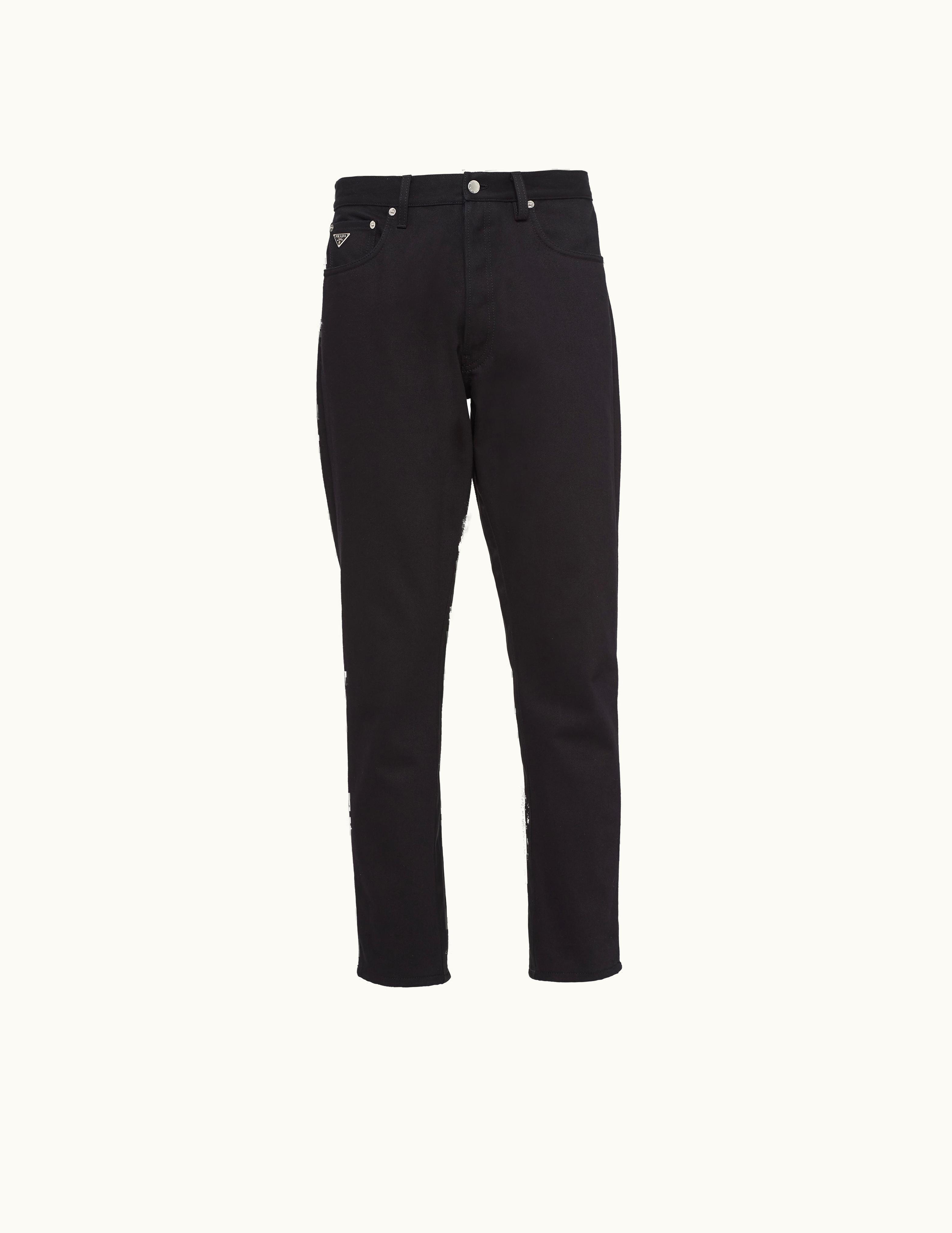 Prada Prada Black Five-pocket Bull Denim Jeans