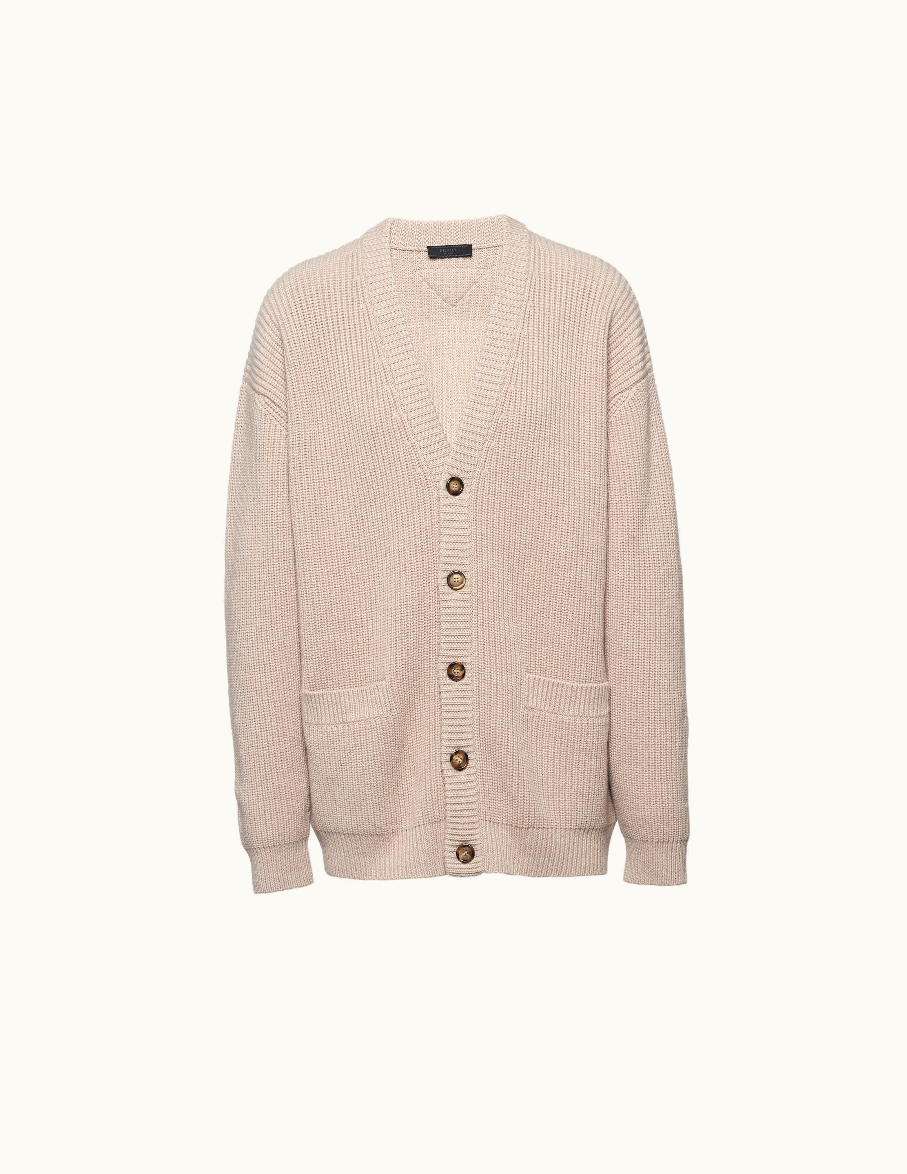 Prada Prada Sand Beige Cashmere Cardigan