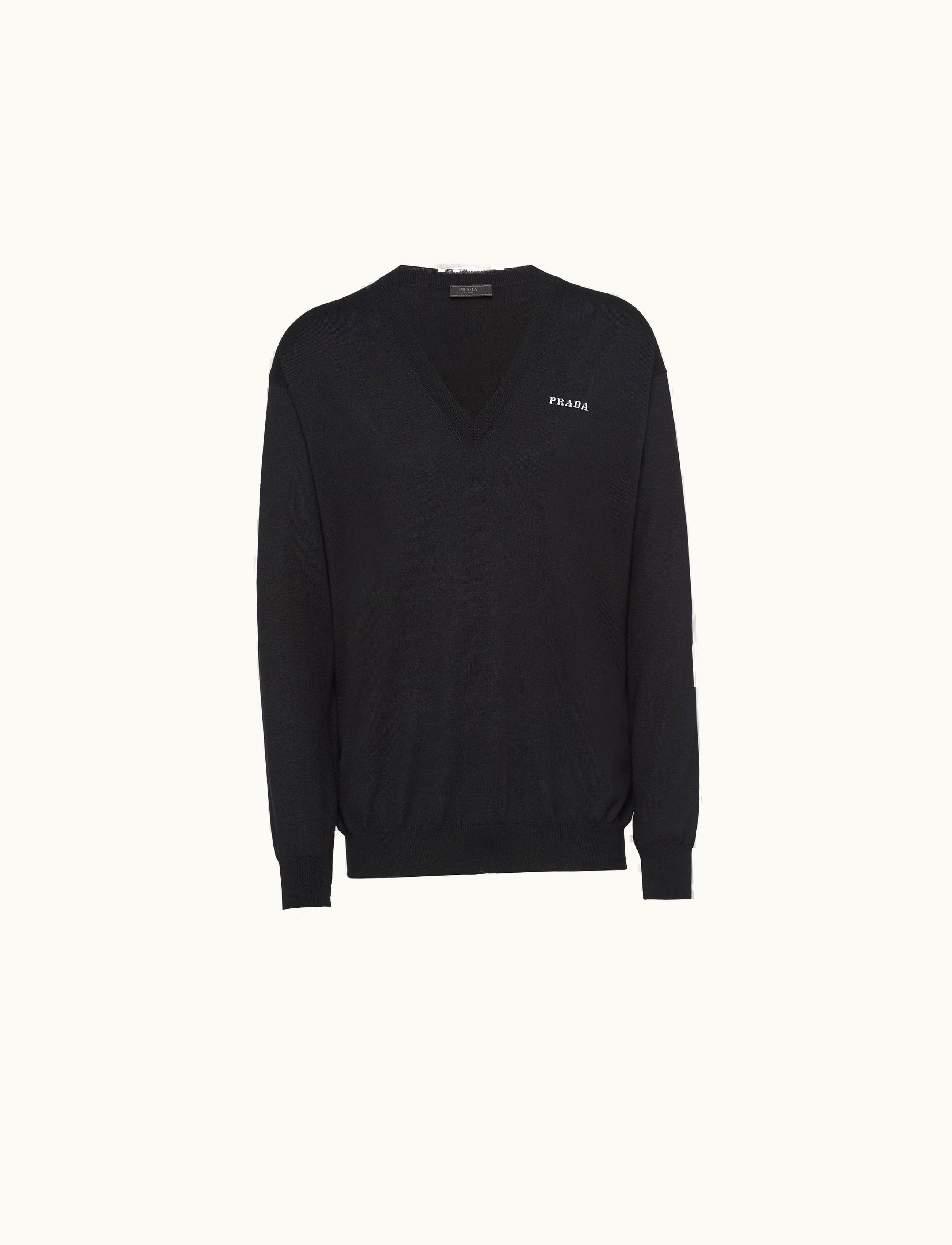 Prada Prada Black V-neck Cashmere Sweater