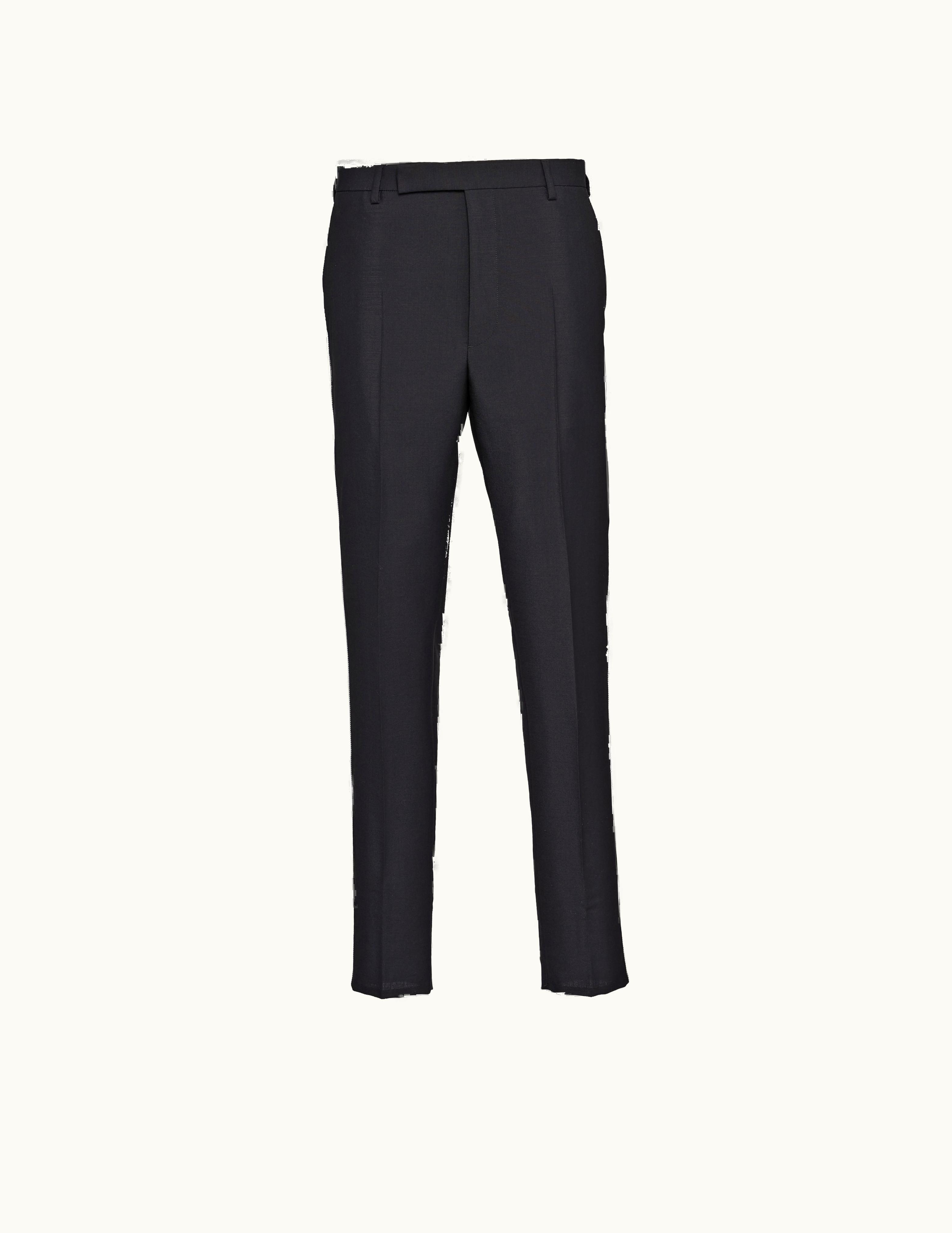 Prada Prada Black Wool And Mohair Pants