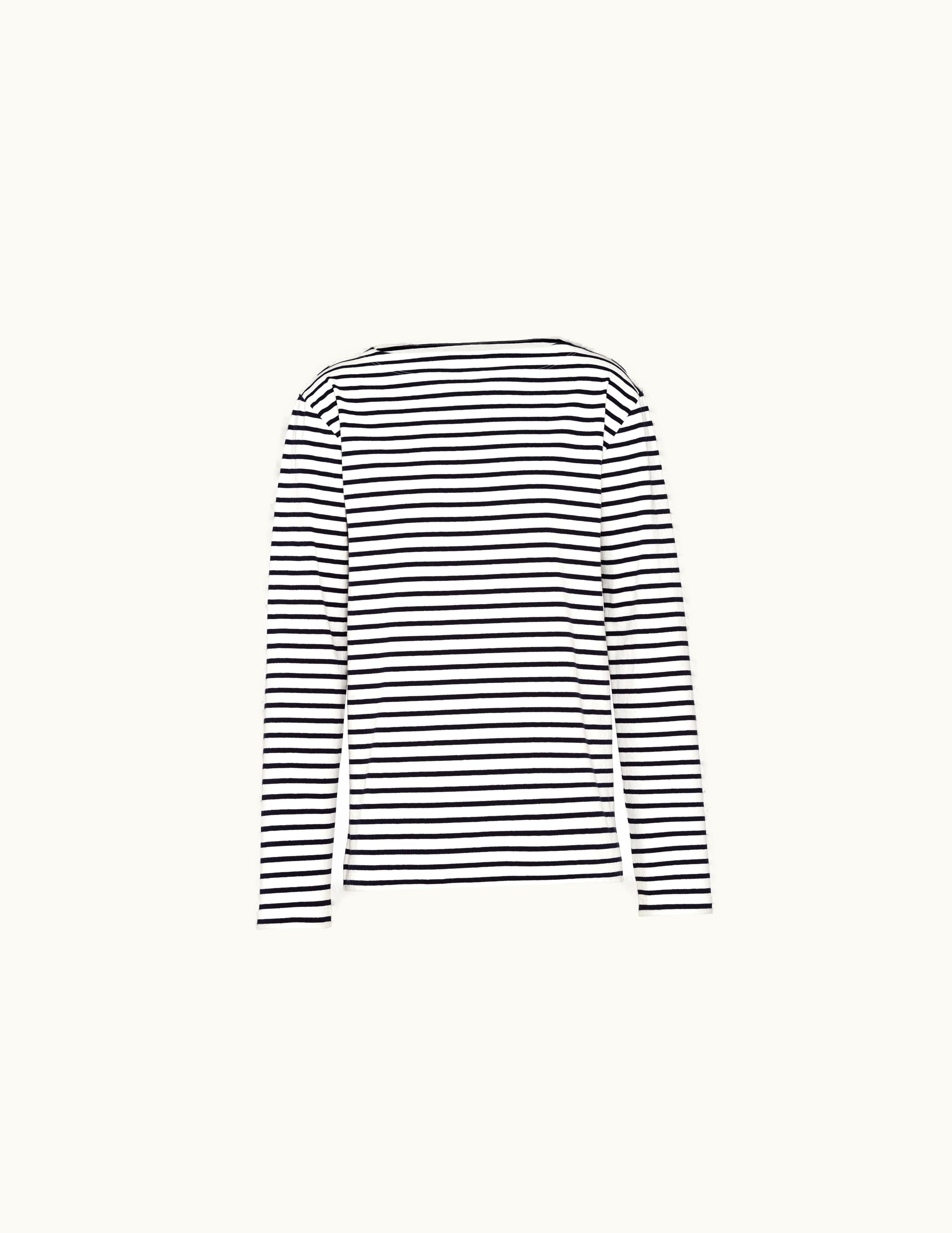 Prada Prada White / Blue Long-sleeved Jersey T-shirt