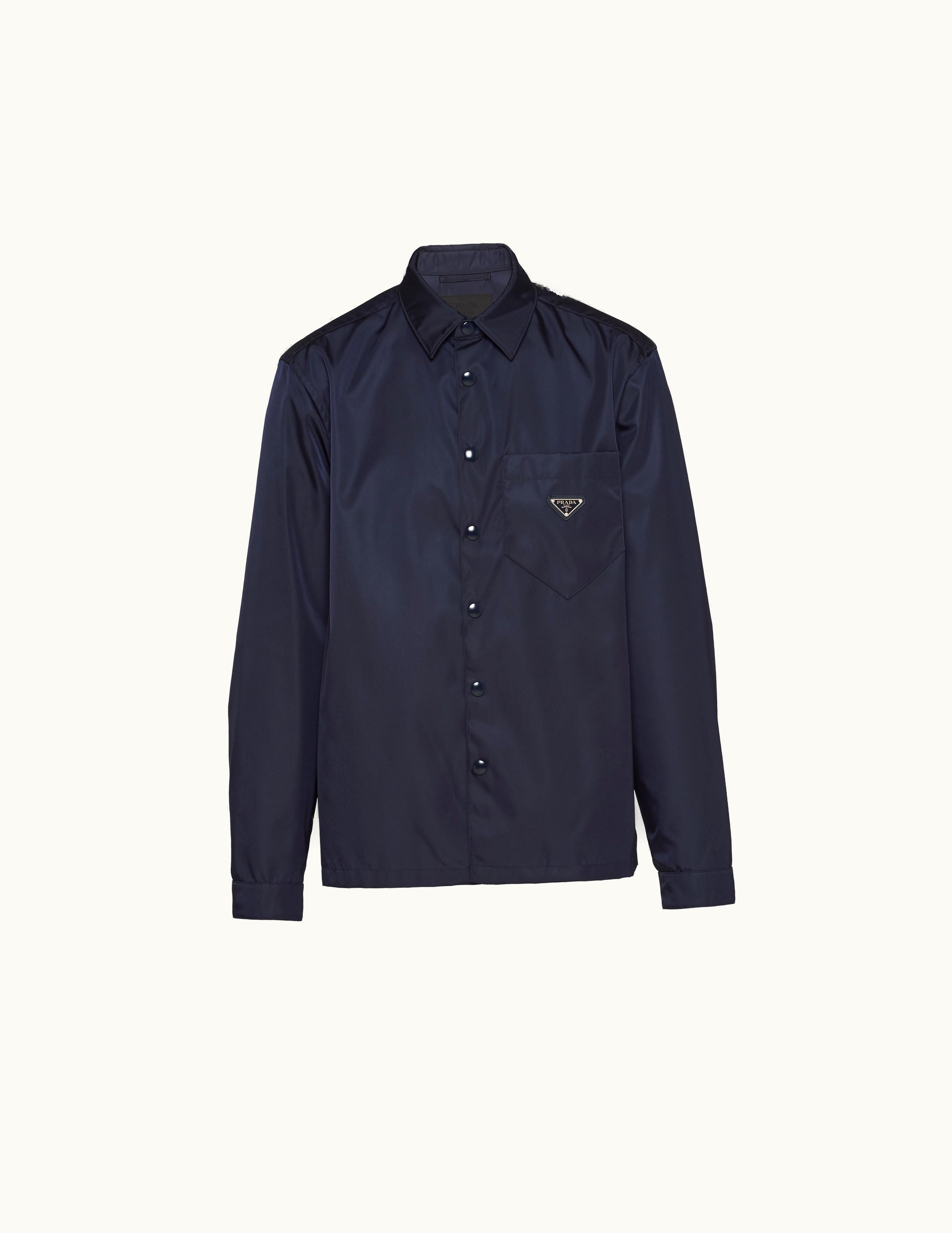 Prada Prada Re-nylon Blue Relaxed Fit Shirt
