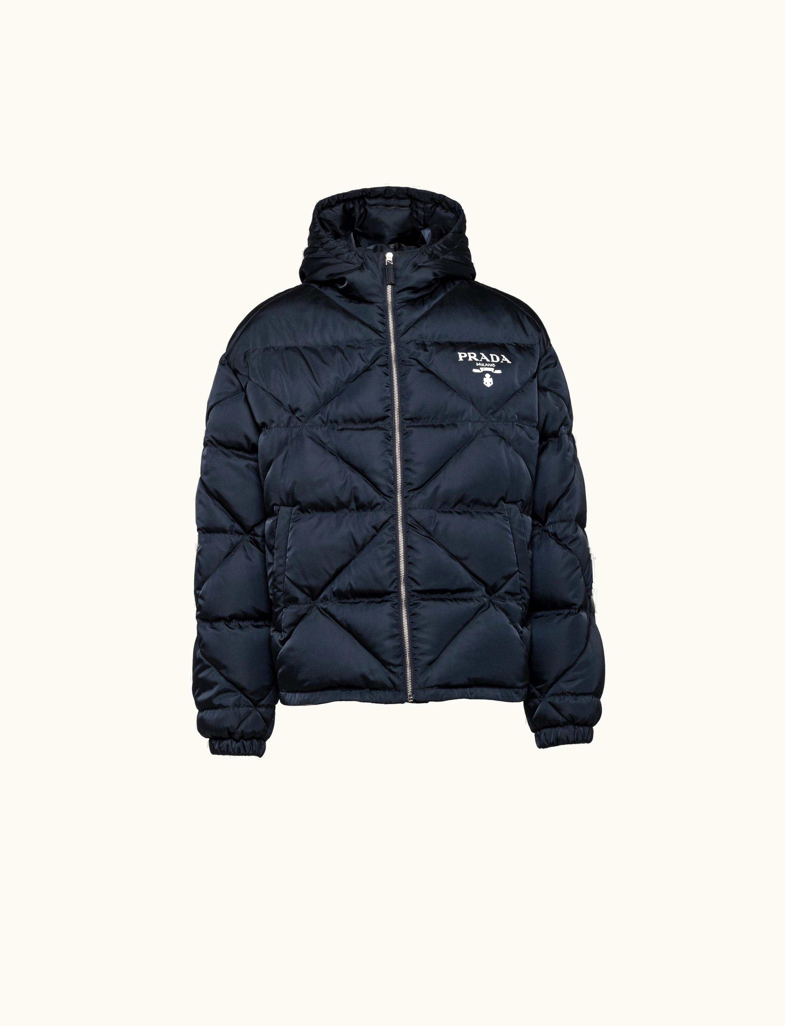 Prada Prada Blue Cropped Re-nylon Down Jacket