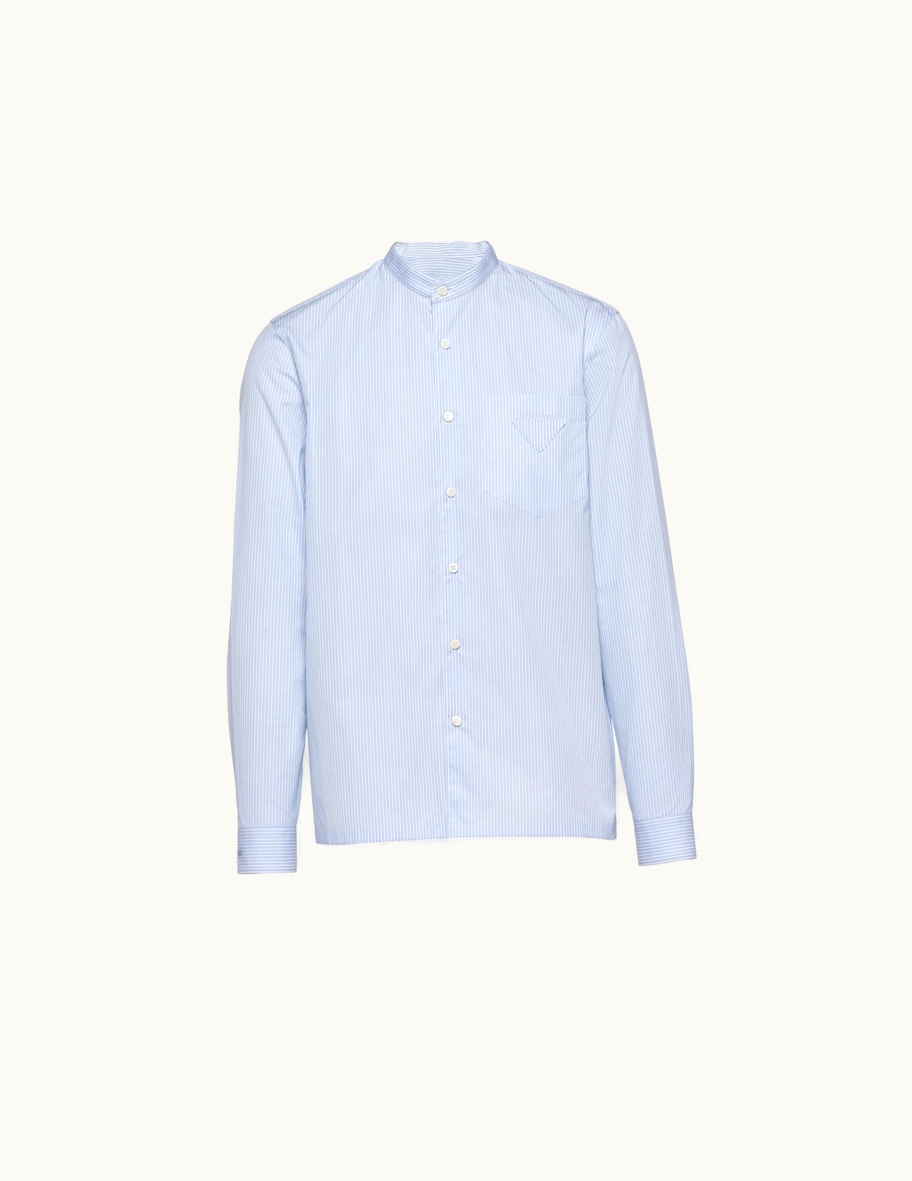 Prada Prada White / Light Blue Cotton Shirt