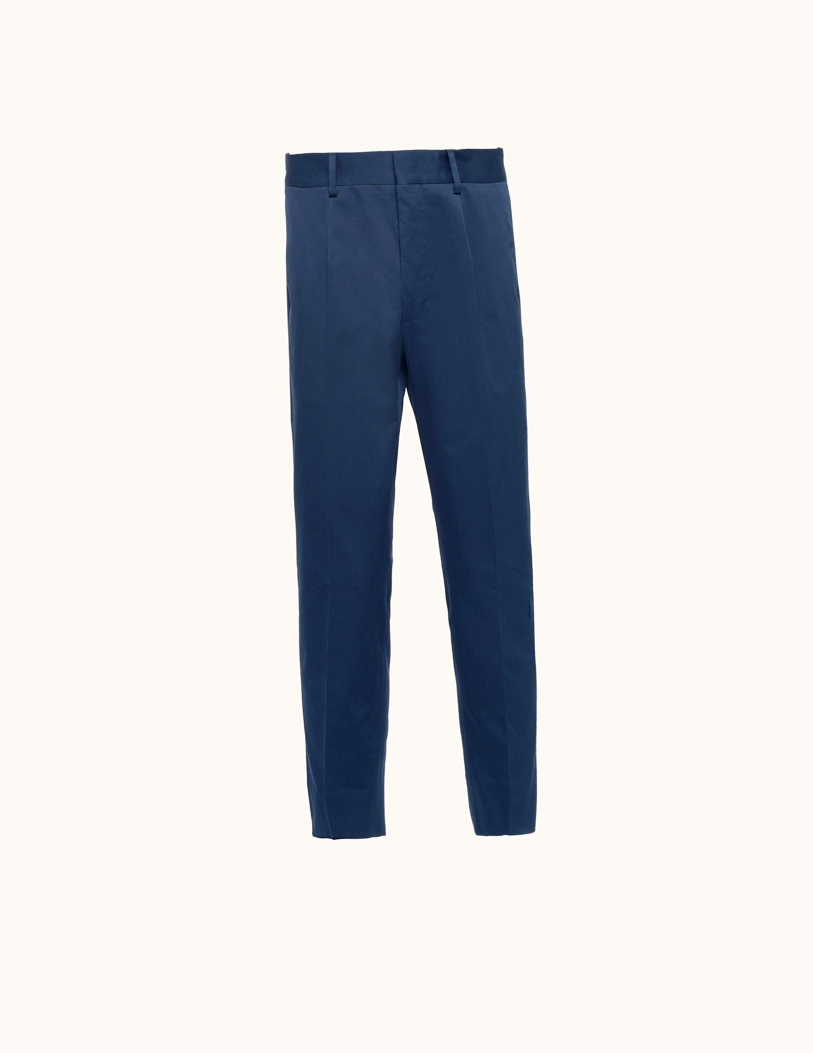 Prada Prada Blue Cotton Gabardine Pants