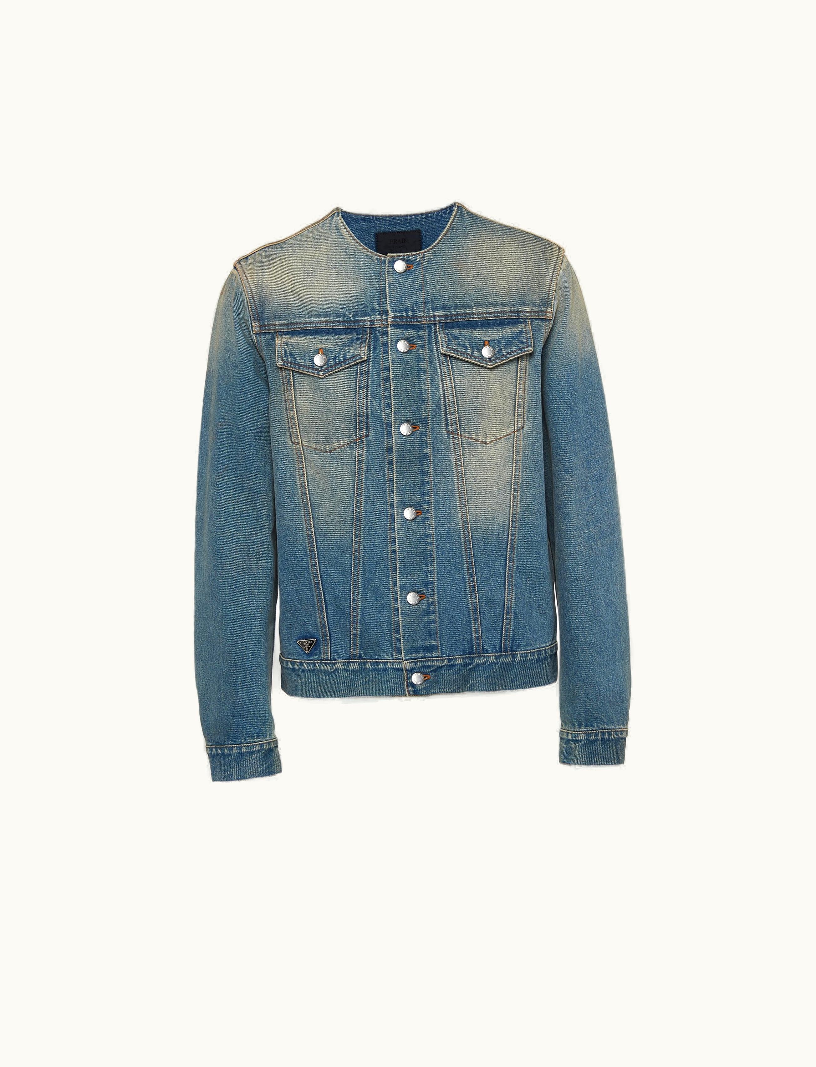 Prada Prada Light Blue Denim Blouson Jacket GEB229_12K1_F0V3N_S_231