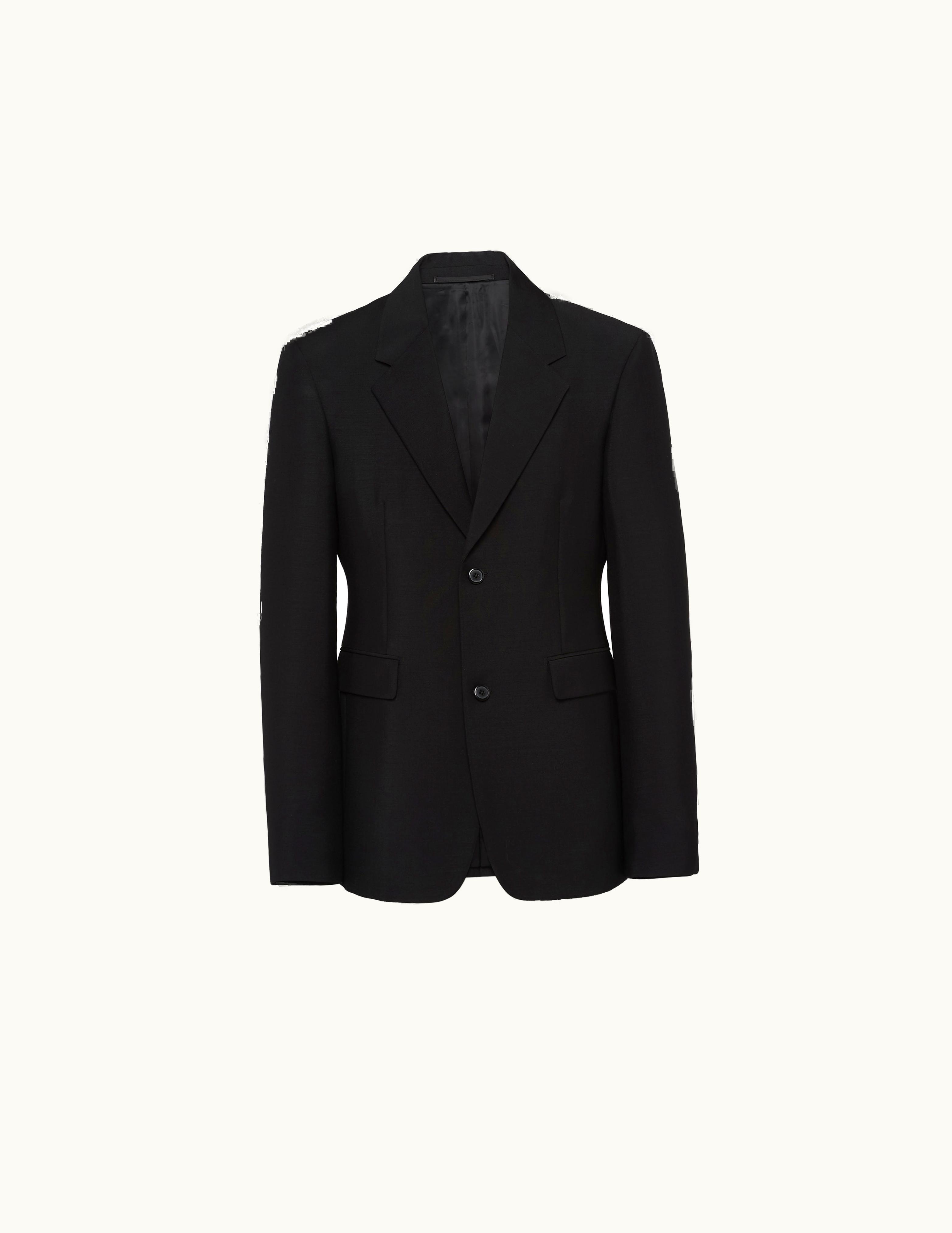 Prada Prada Black Single-breasted Mohair Wool Jacket UGI215_12I1_F0002_S_231
