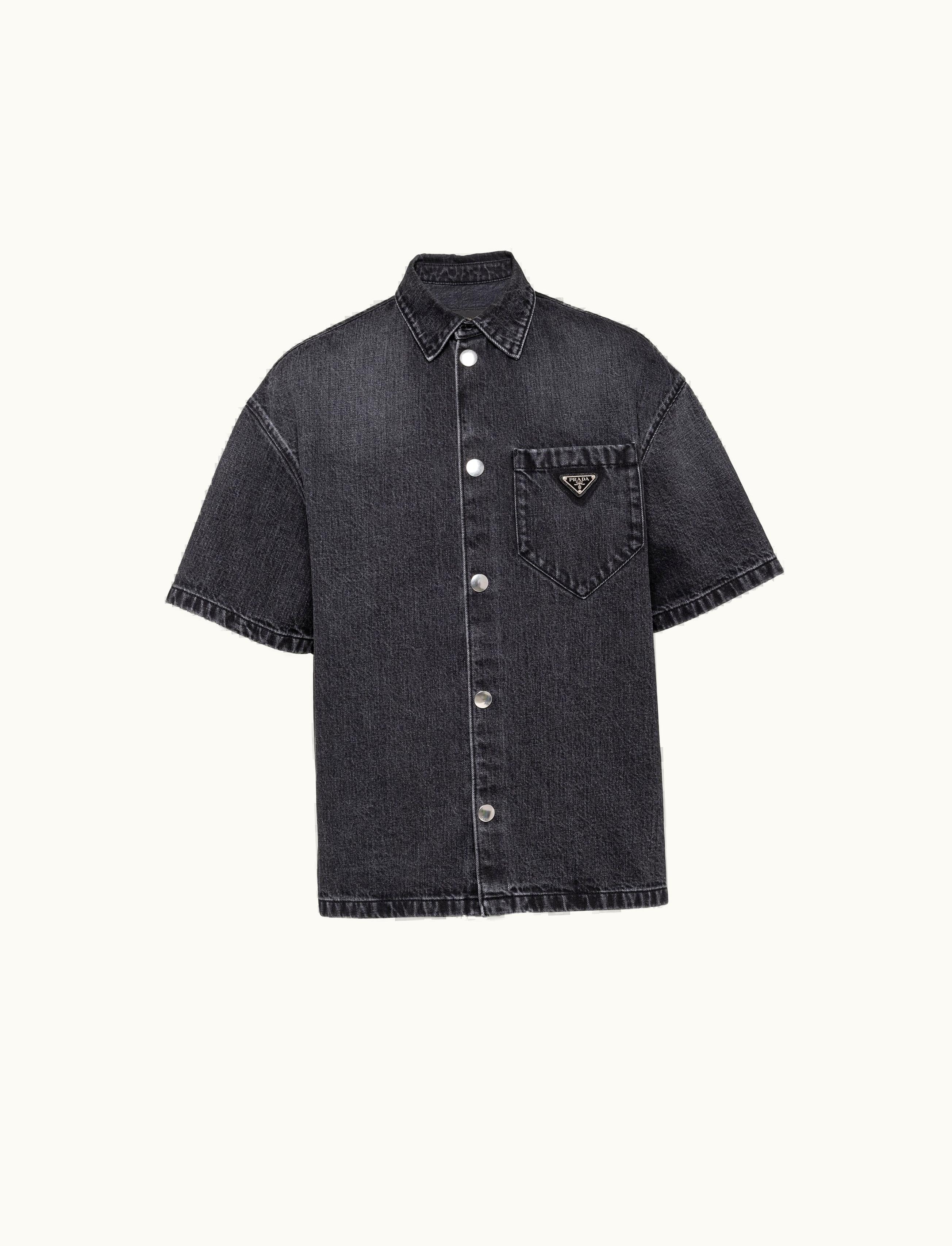 Prada Prada Square Black Denim Shirt