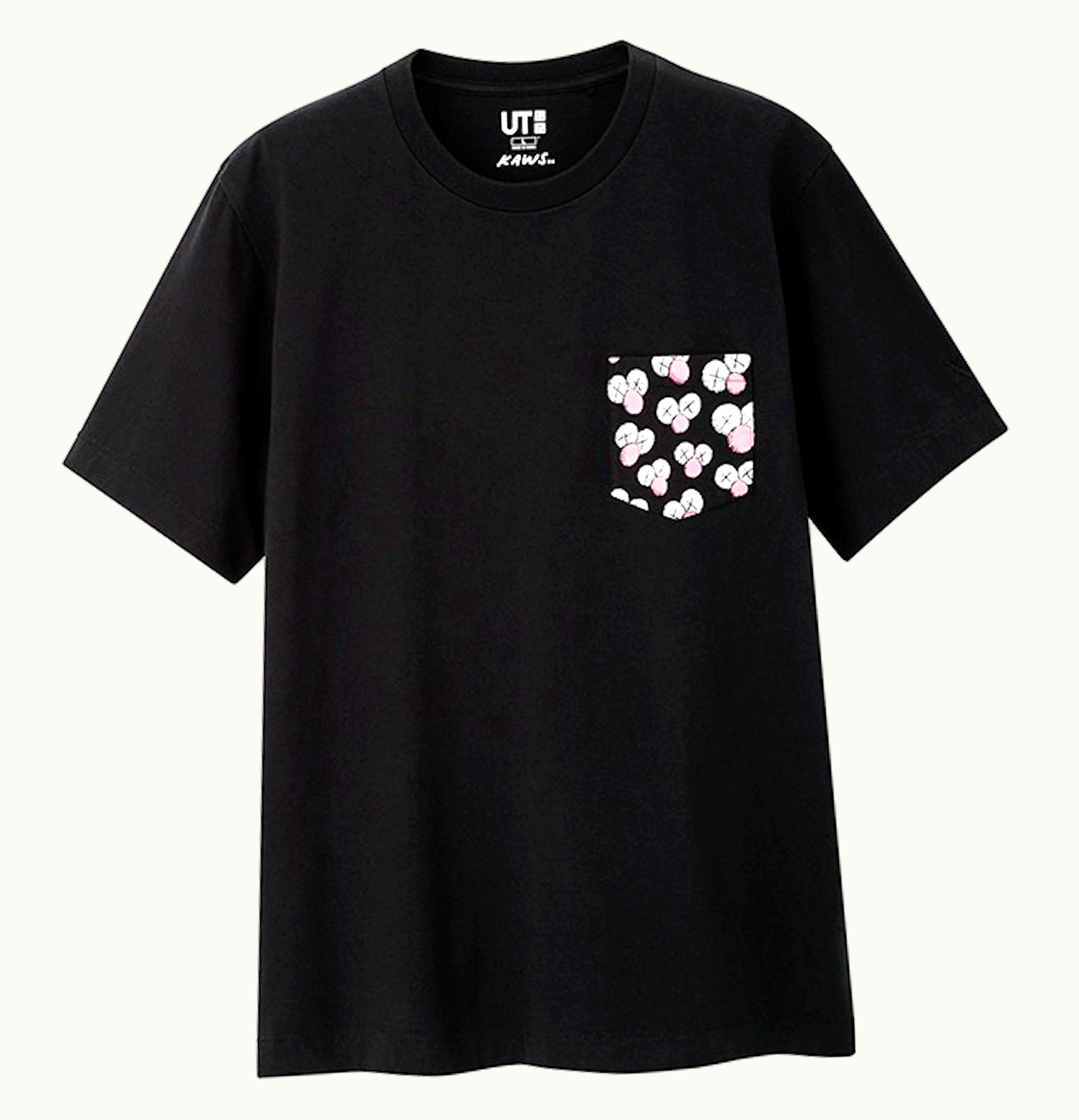 KAWS KAWS x Uniqlo BFF Pocket Tee Black