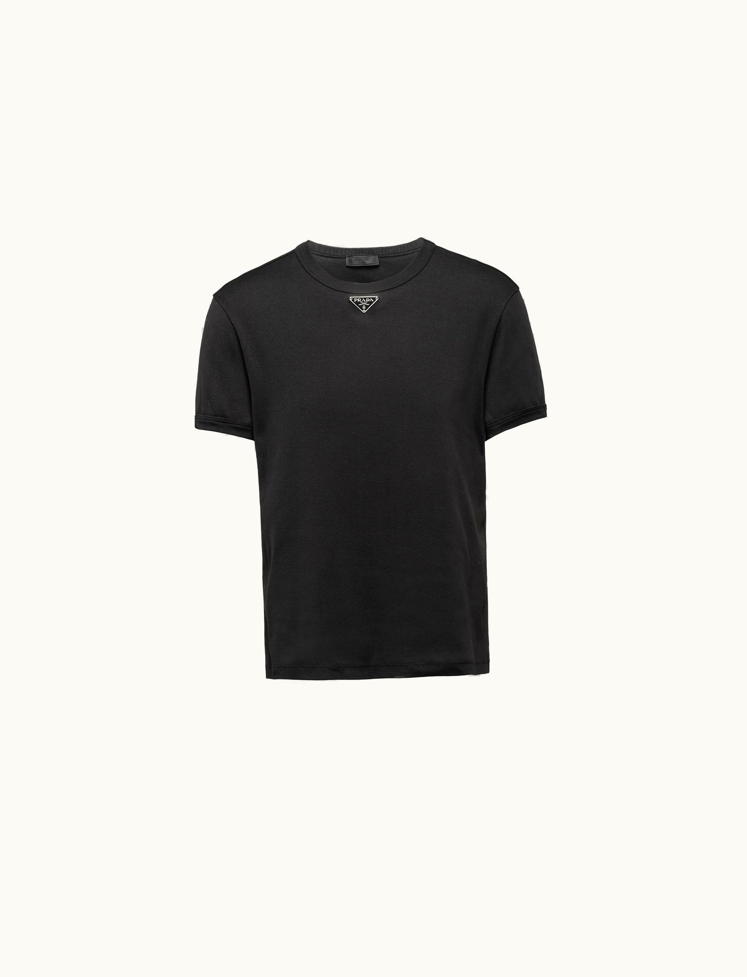Prada Prada Black Cotton T-shirt UJN824_11ZM_F0002_S_222
