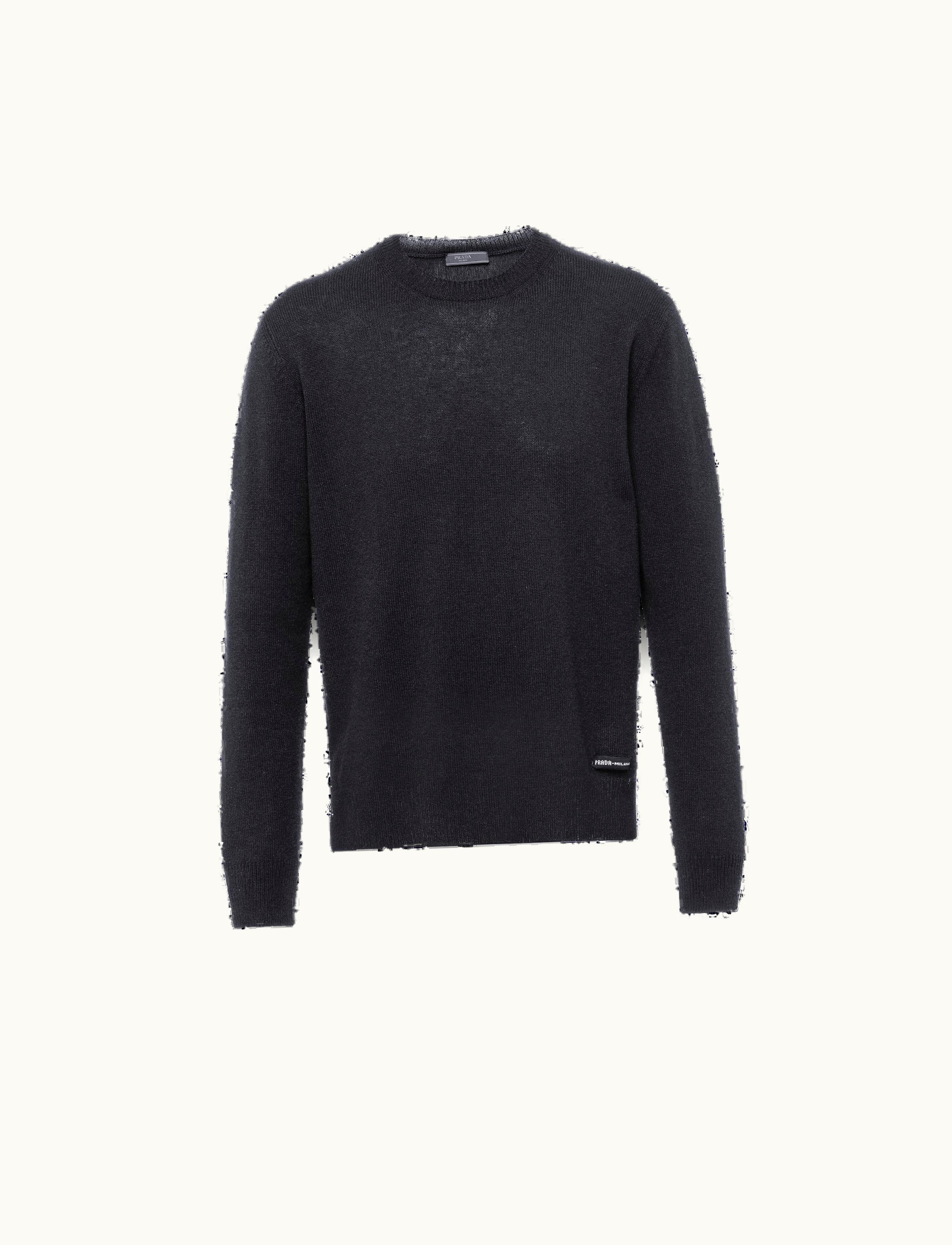 Prada Prada Black Cashmere Crew-neck Sweater UMB214_9BU_F0002_S_211