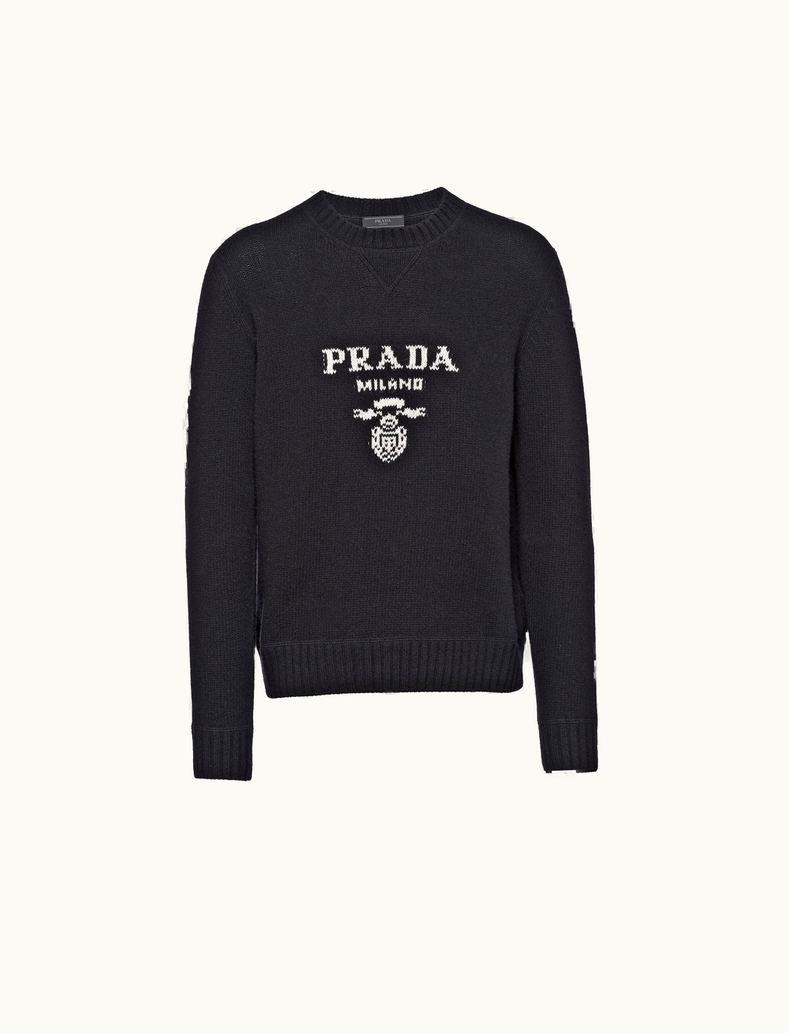 Prada Prada Black Wool And Cashmere Crew-neck Sweater UMB223_1YMW_F0002_S_211