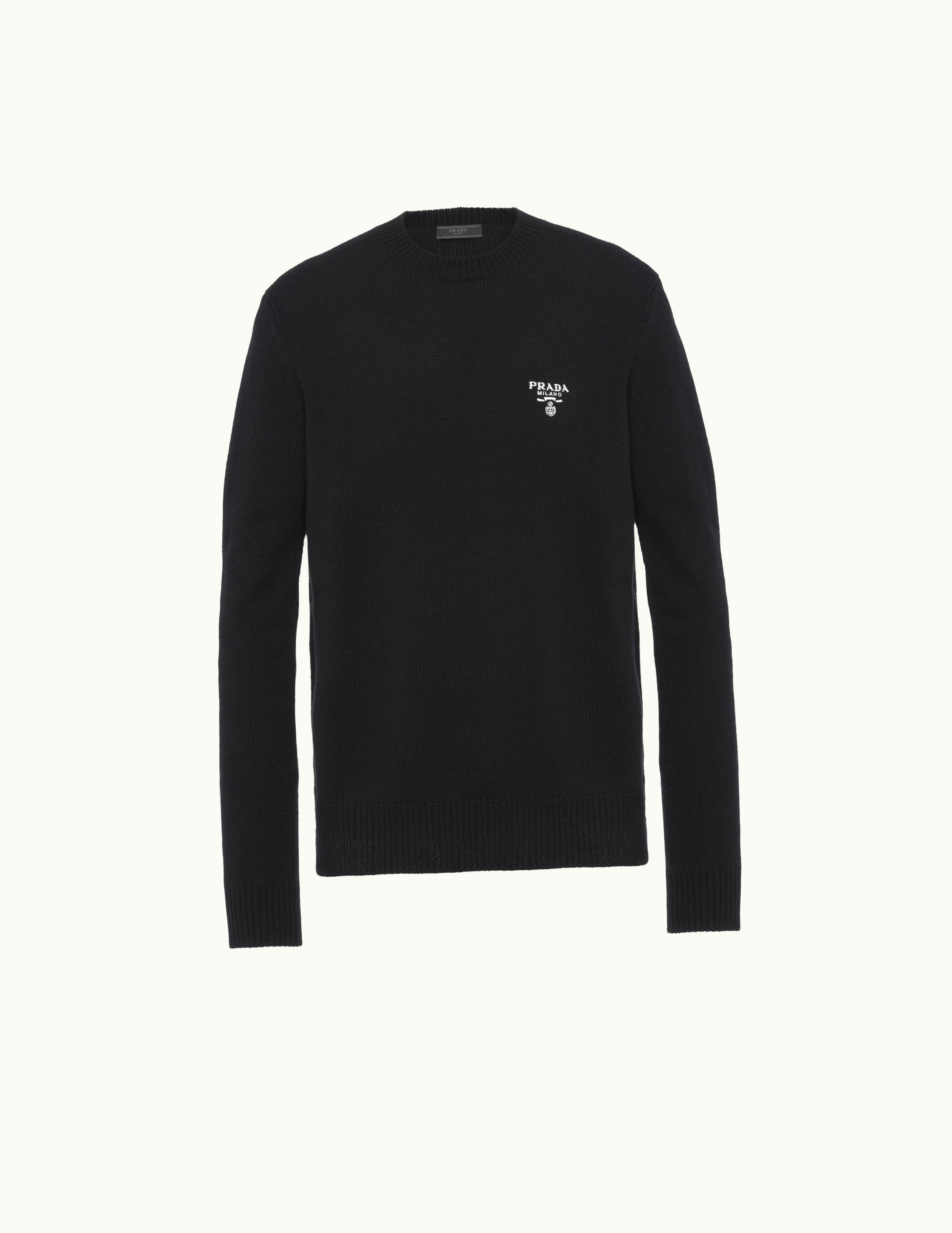 Prada Prada Classic Black Cashmere Crewneck Sweater