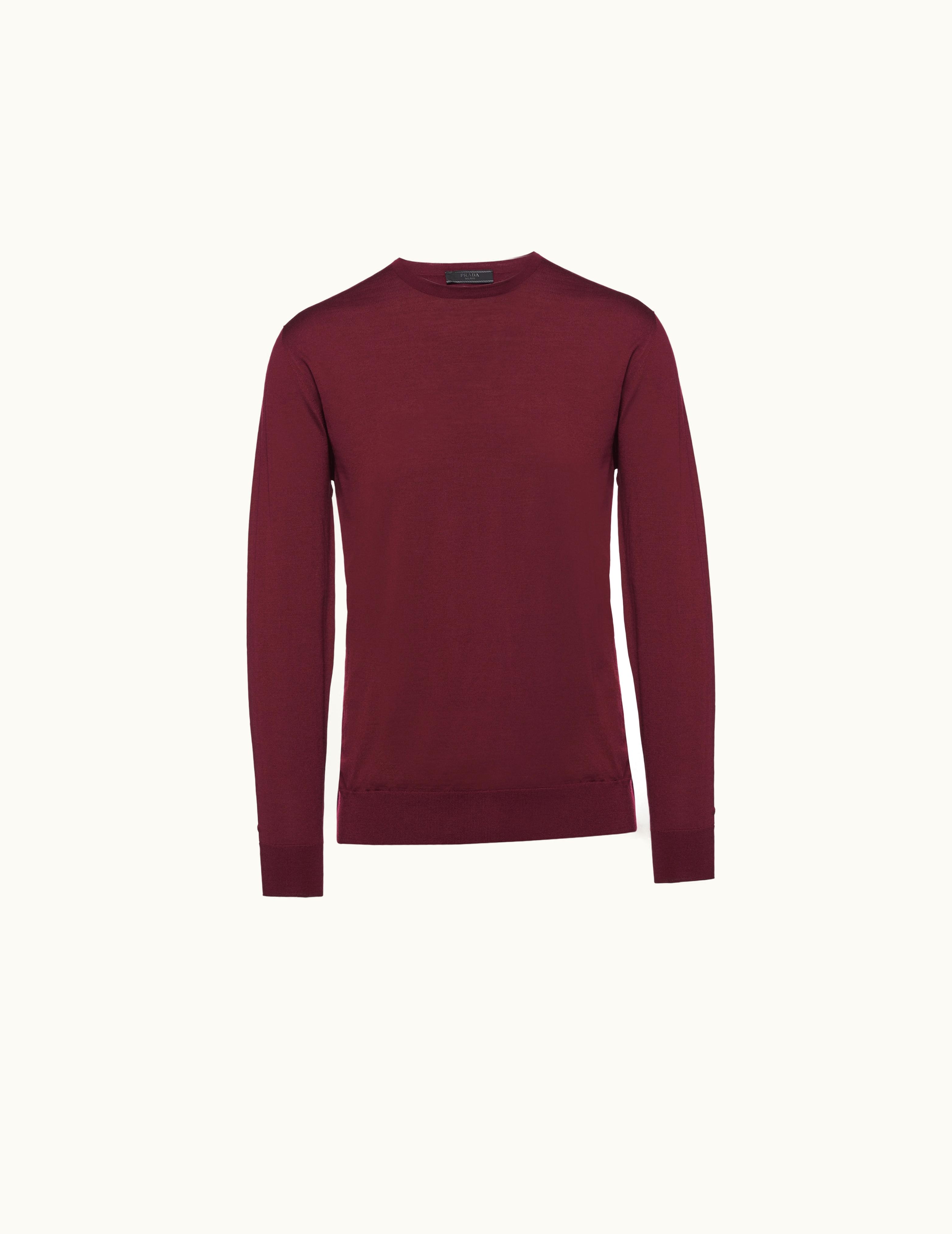 Prada Prada Burgundy Wool Sweater