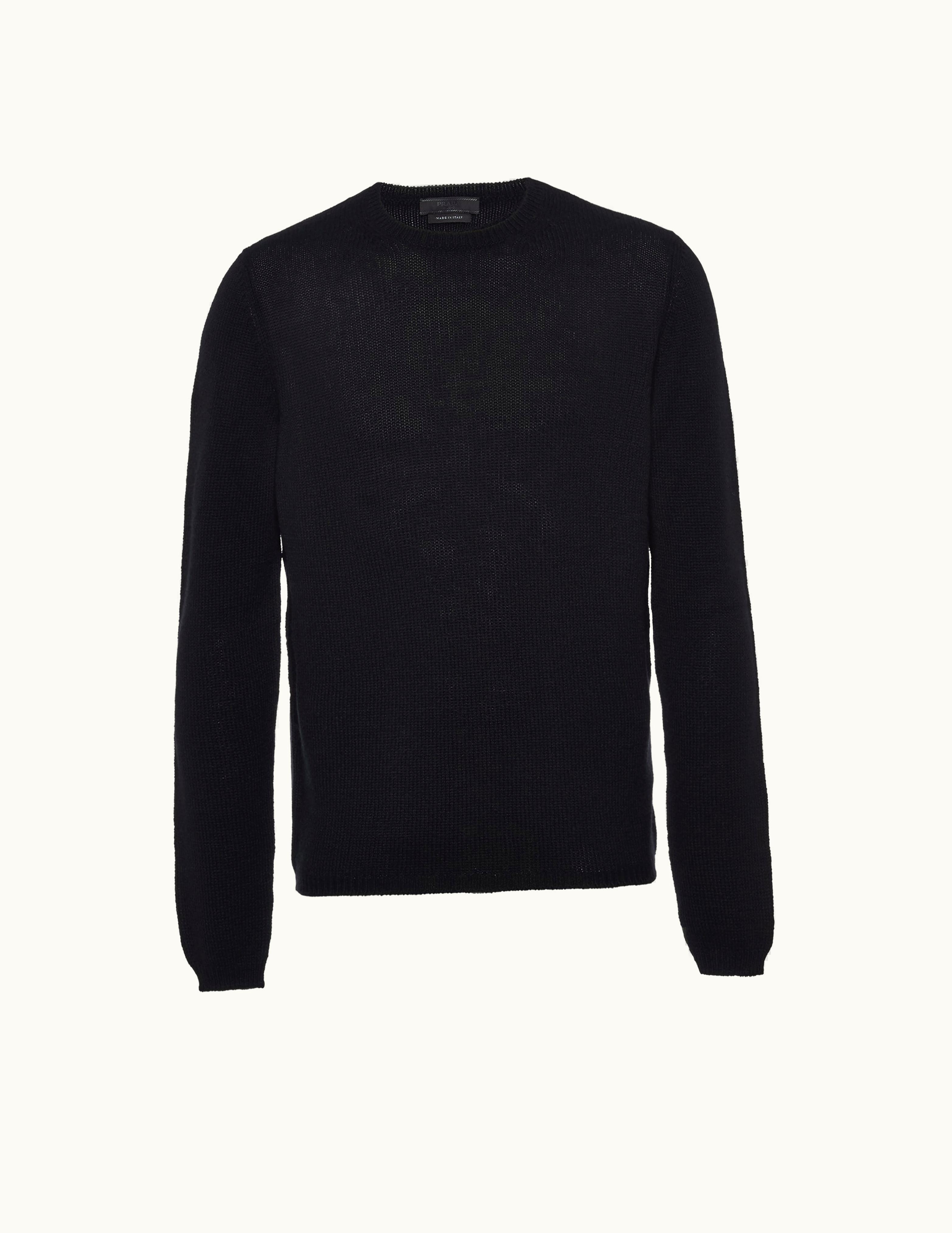 Prada Prada Black Cashmere Crew-neck Sweater UMN864_643_F0002_S_122