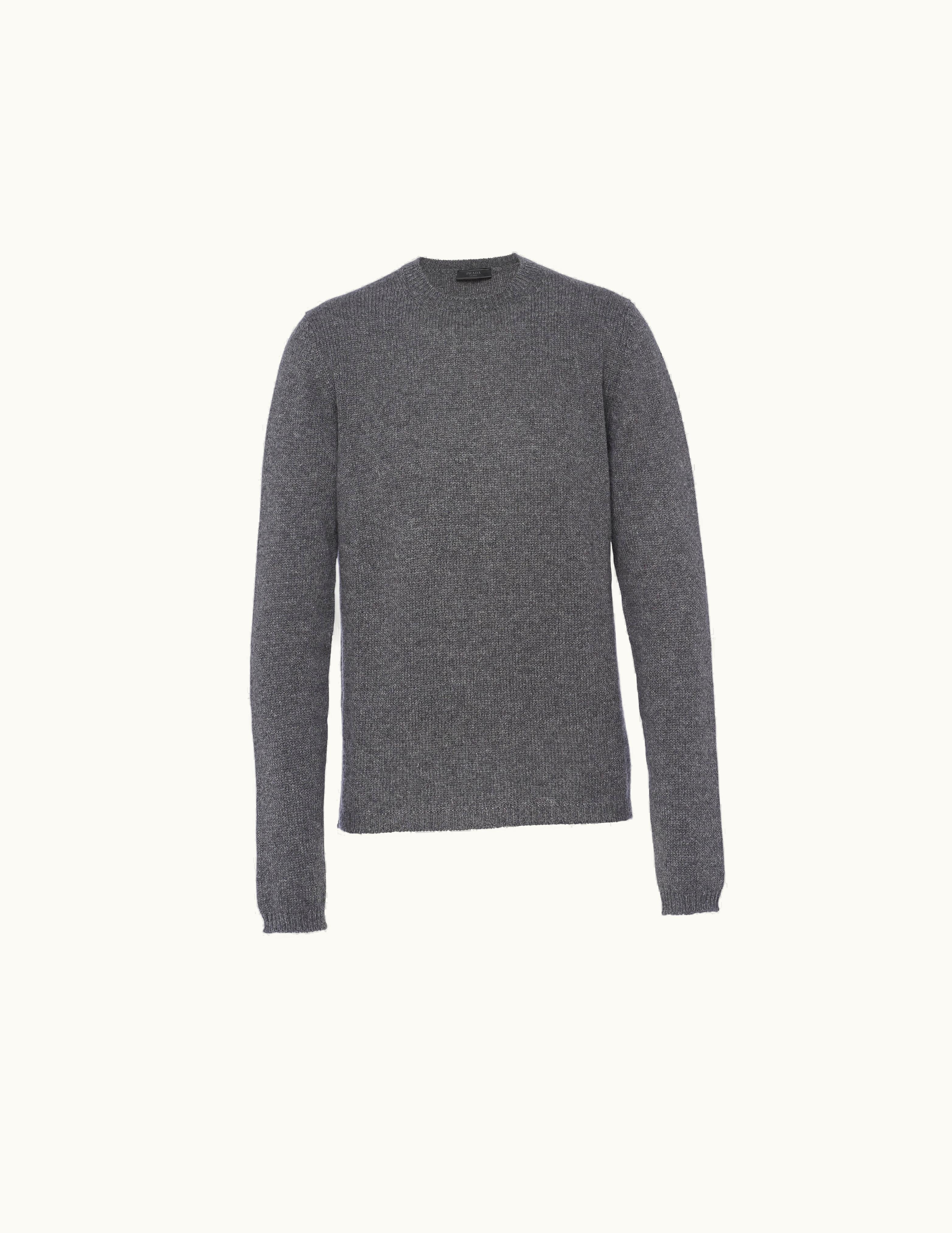 Prada Prada Slate Gray Cashmere Crew-neck Sweater UMN864_643_F0480_S_122