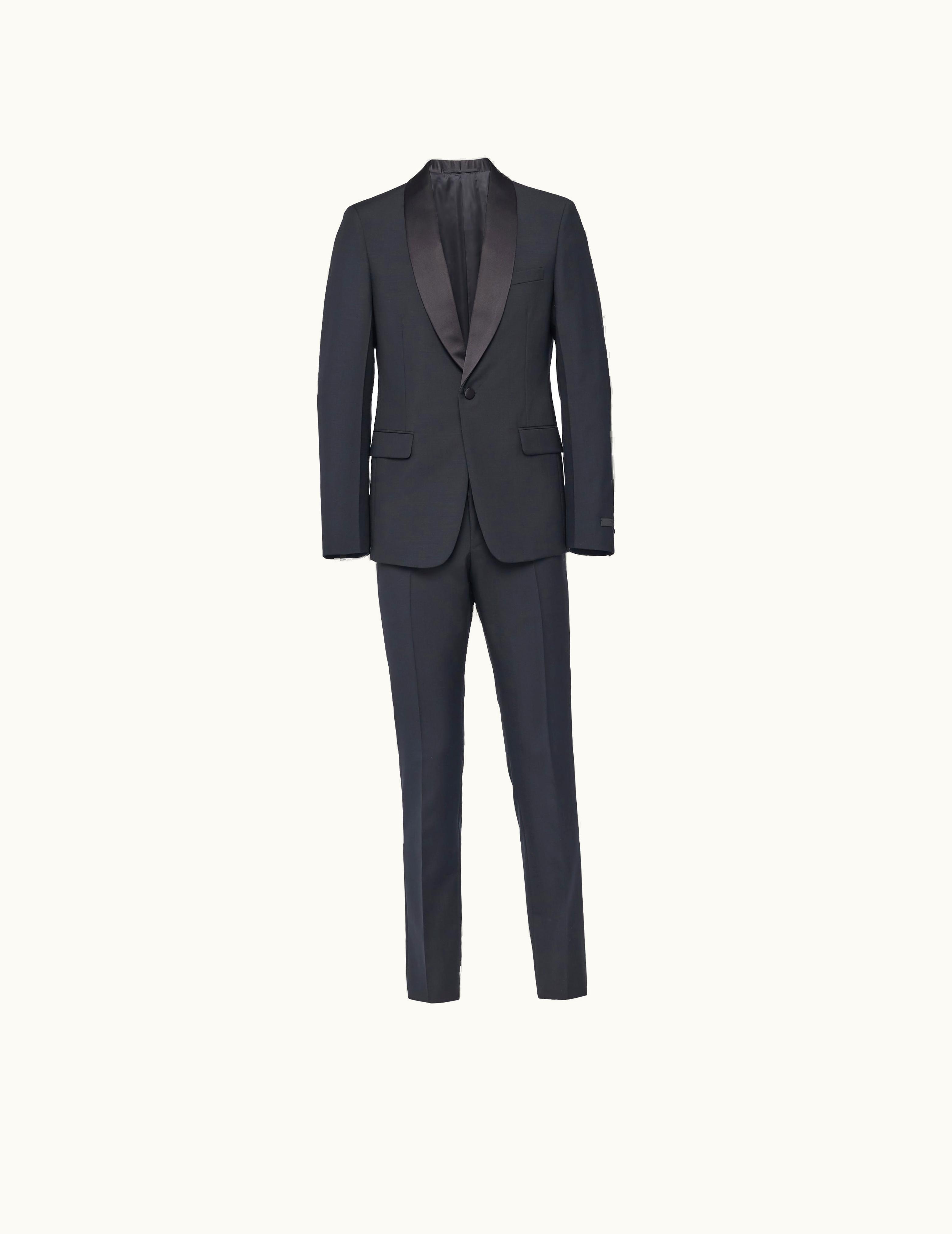 Prada Prada Black Single-breasted Wool And Mohair Tuxedo