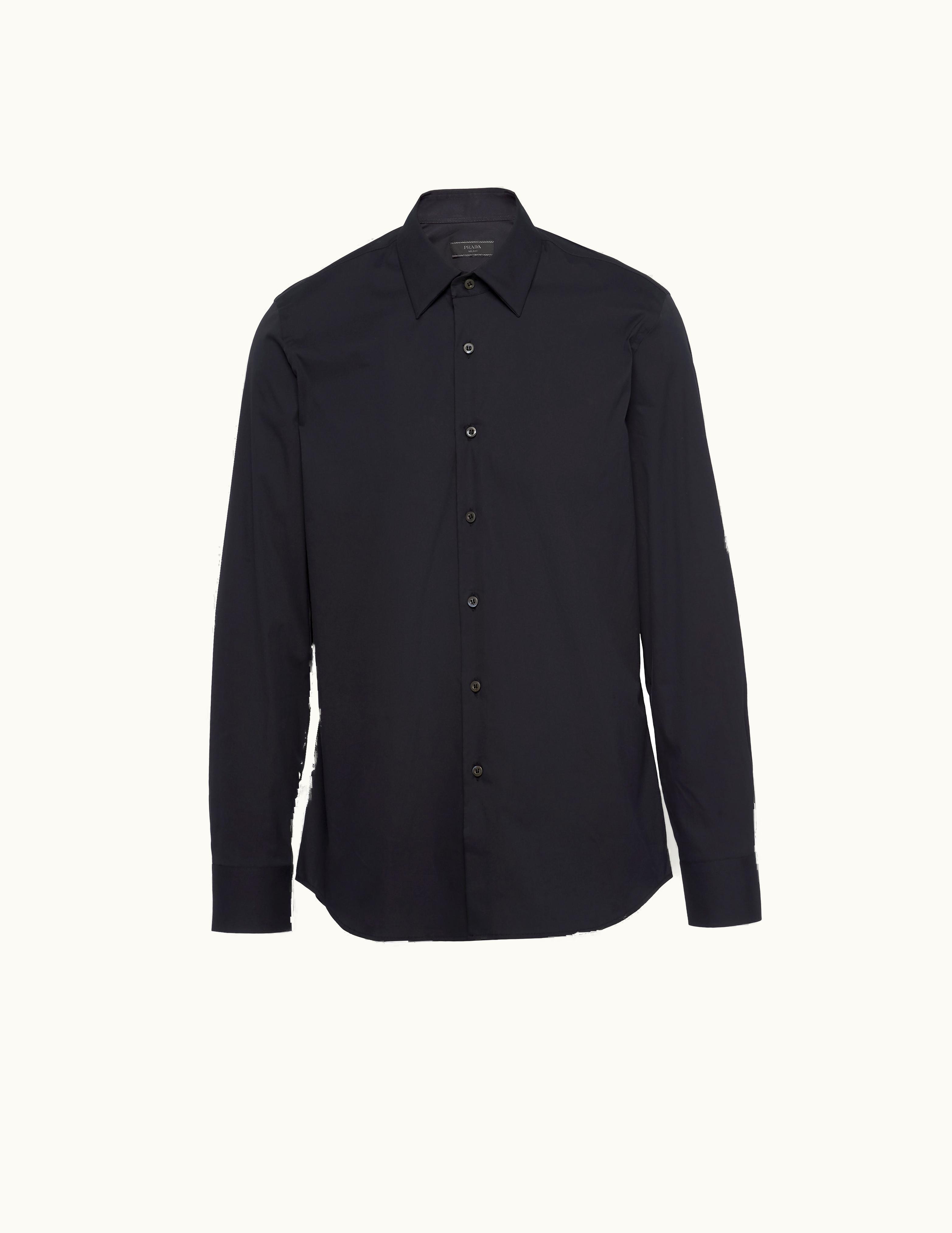 Prada Prada Timeless Black Stretch Cotton Shirt