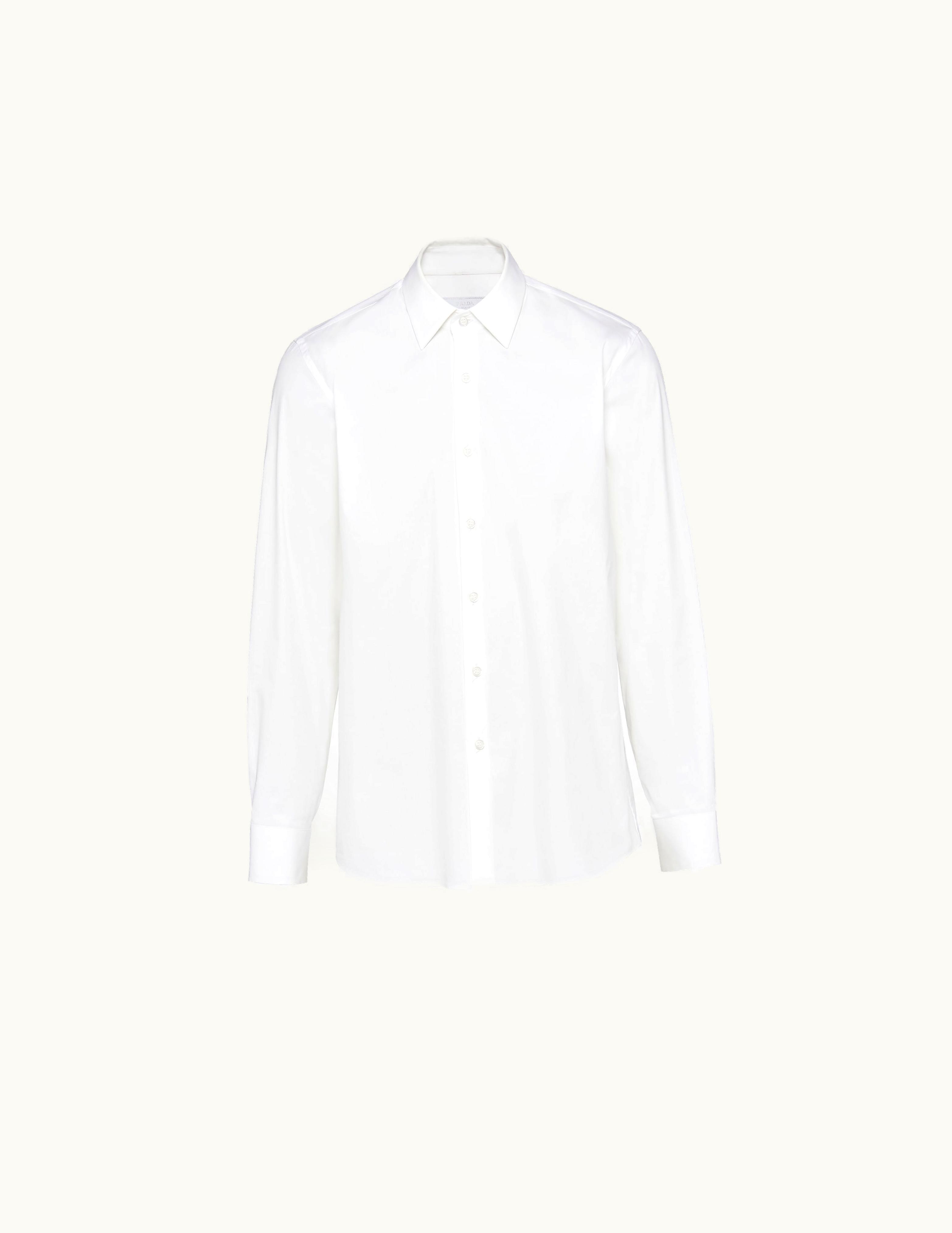 Prada Prada Classic White Stretch Cotton Shirt