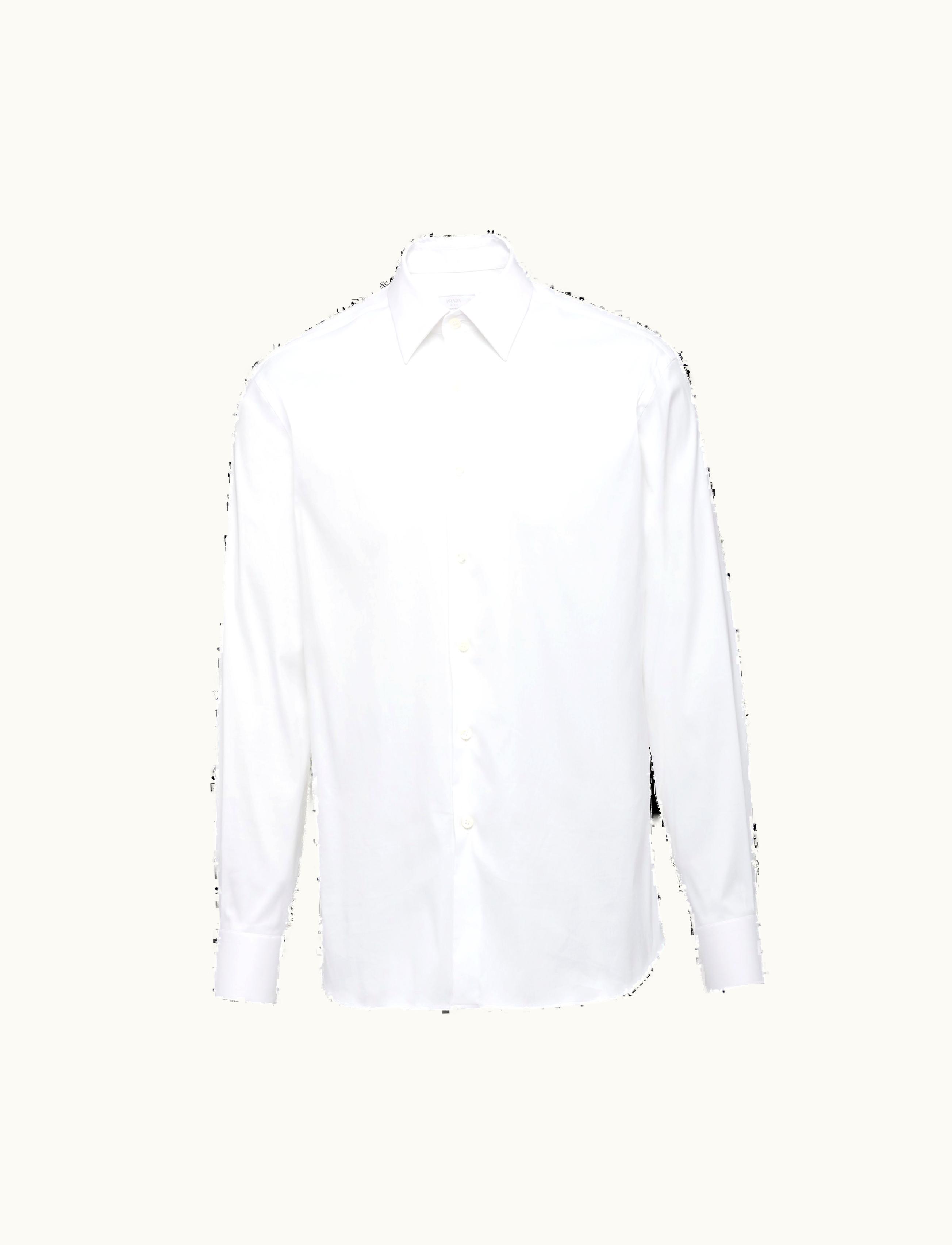 Prada Prada Classic White Stretch Poplin Shirt