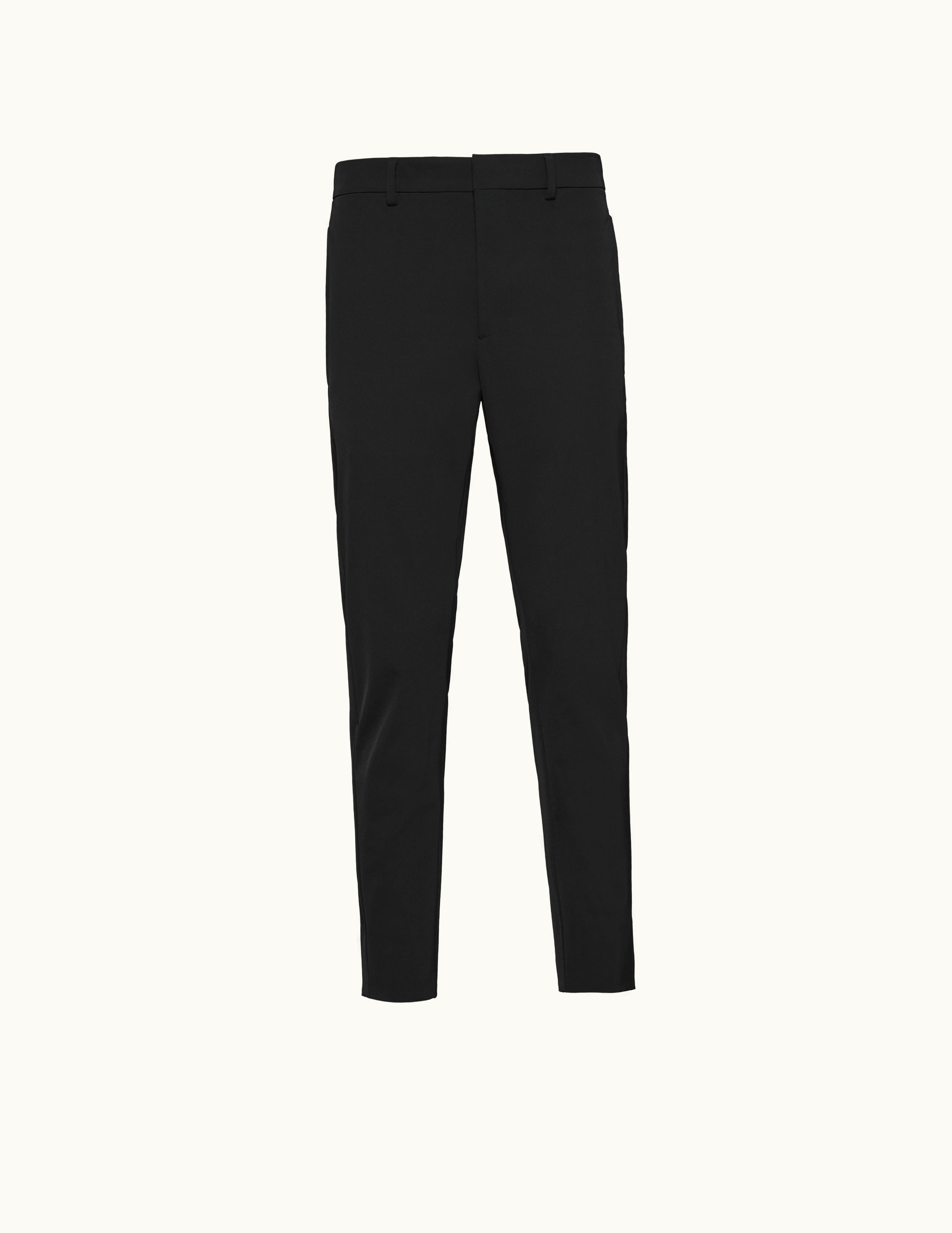 Prada Prada Slim Fit Stretch Technical Fabric Pants Black