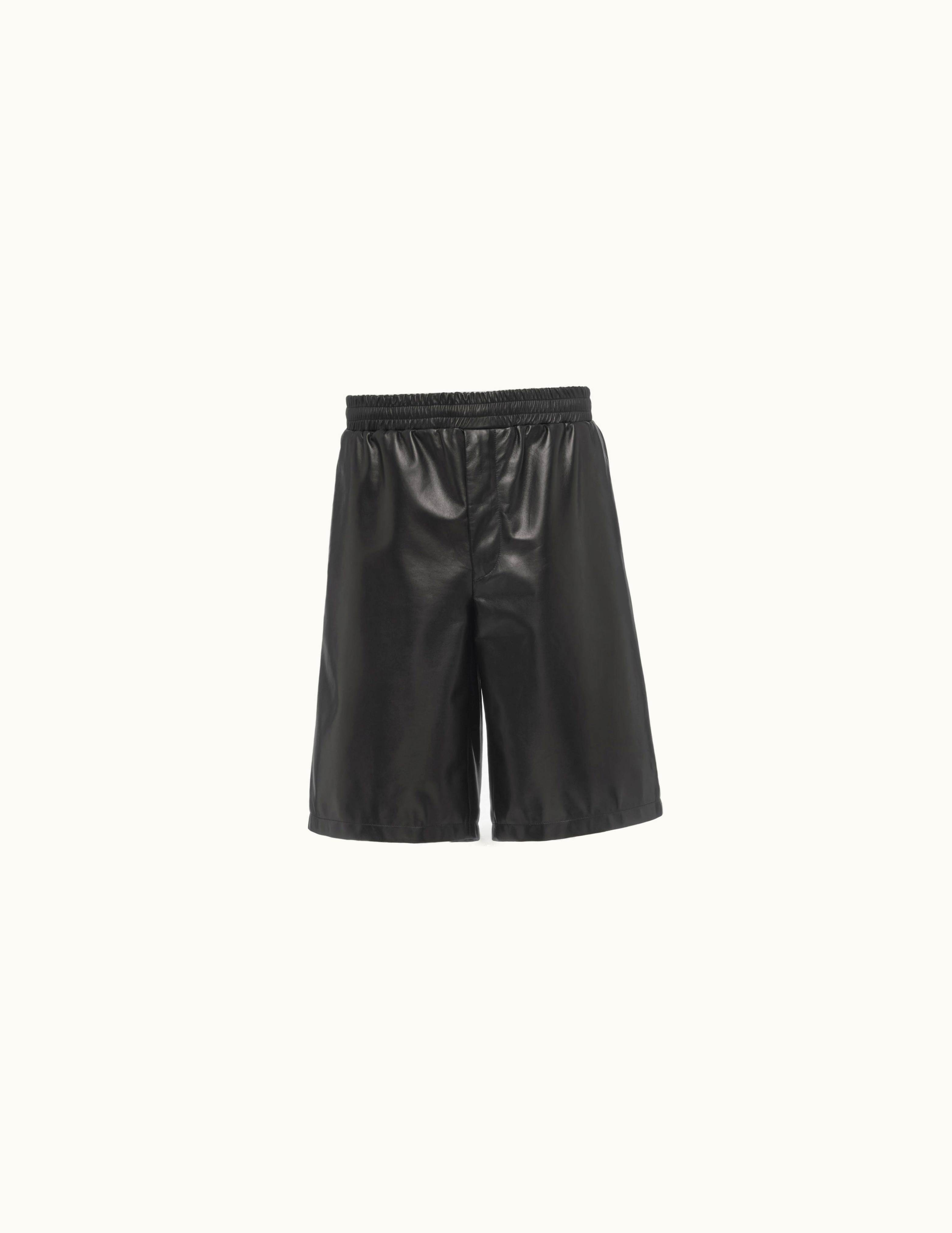 Prada Prada Black Nappa Leather Bermudas