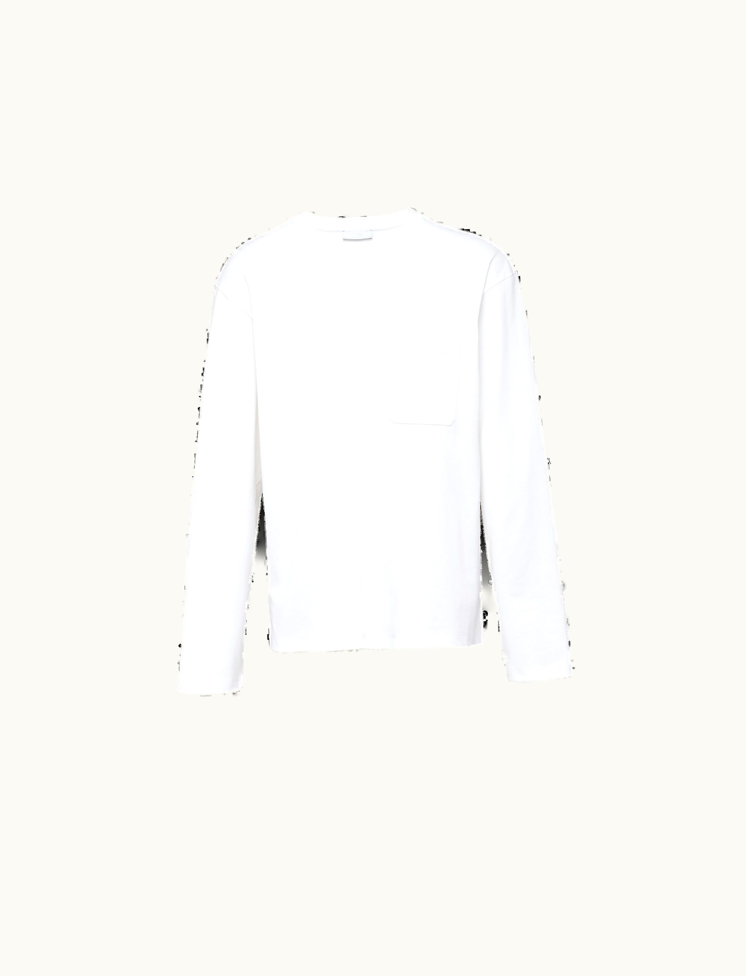 Prada Prada White Long-sleeved Cotton T-shirt
