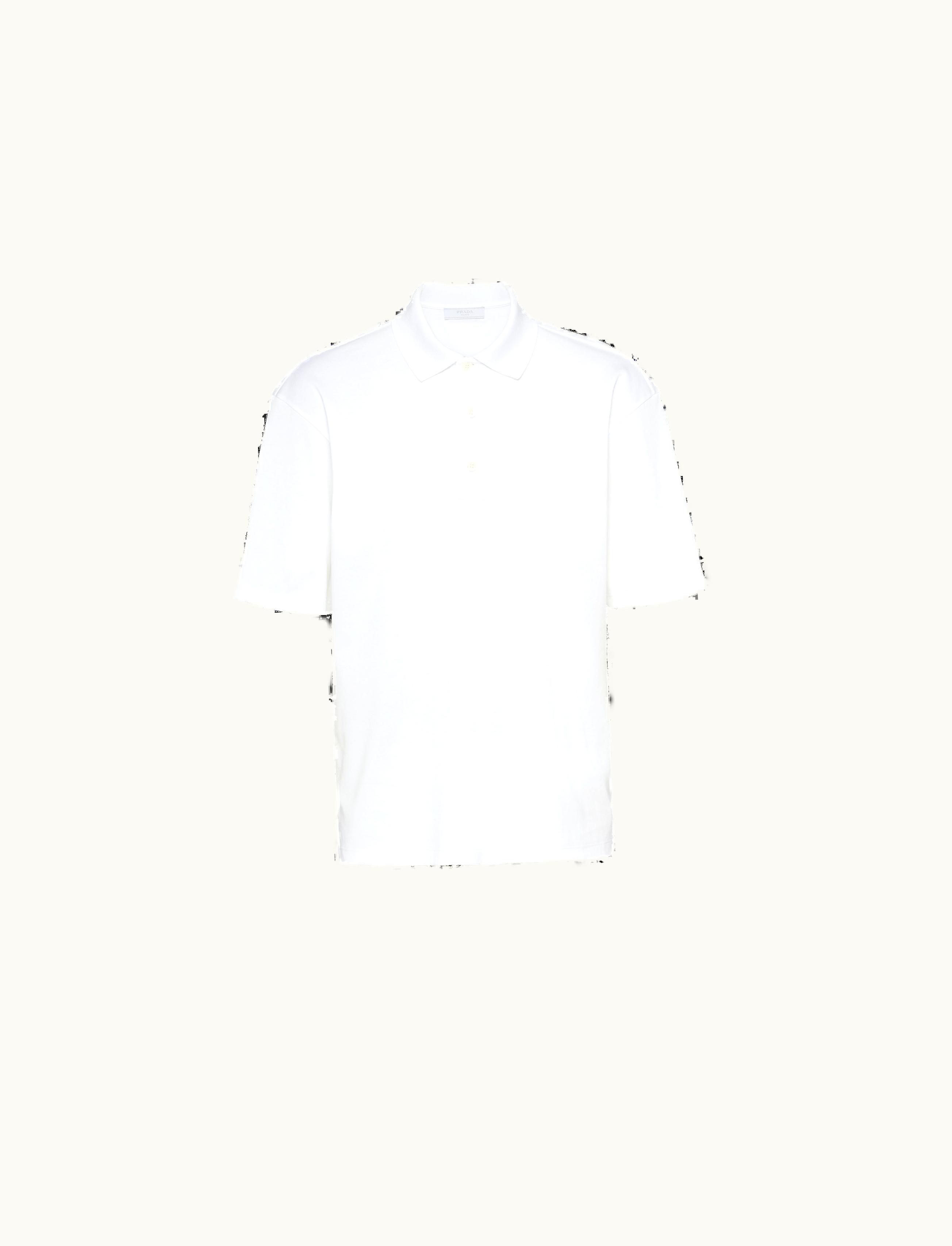 Prada Prada White Cotton Polo Shirt