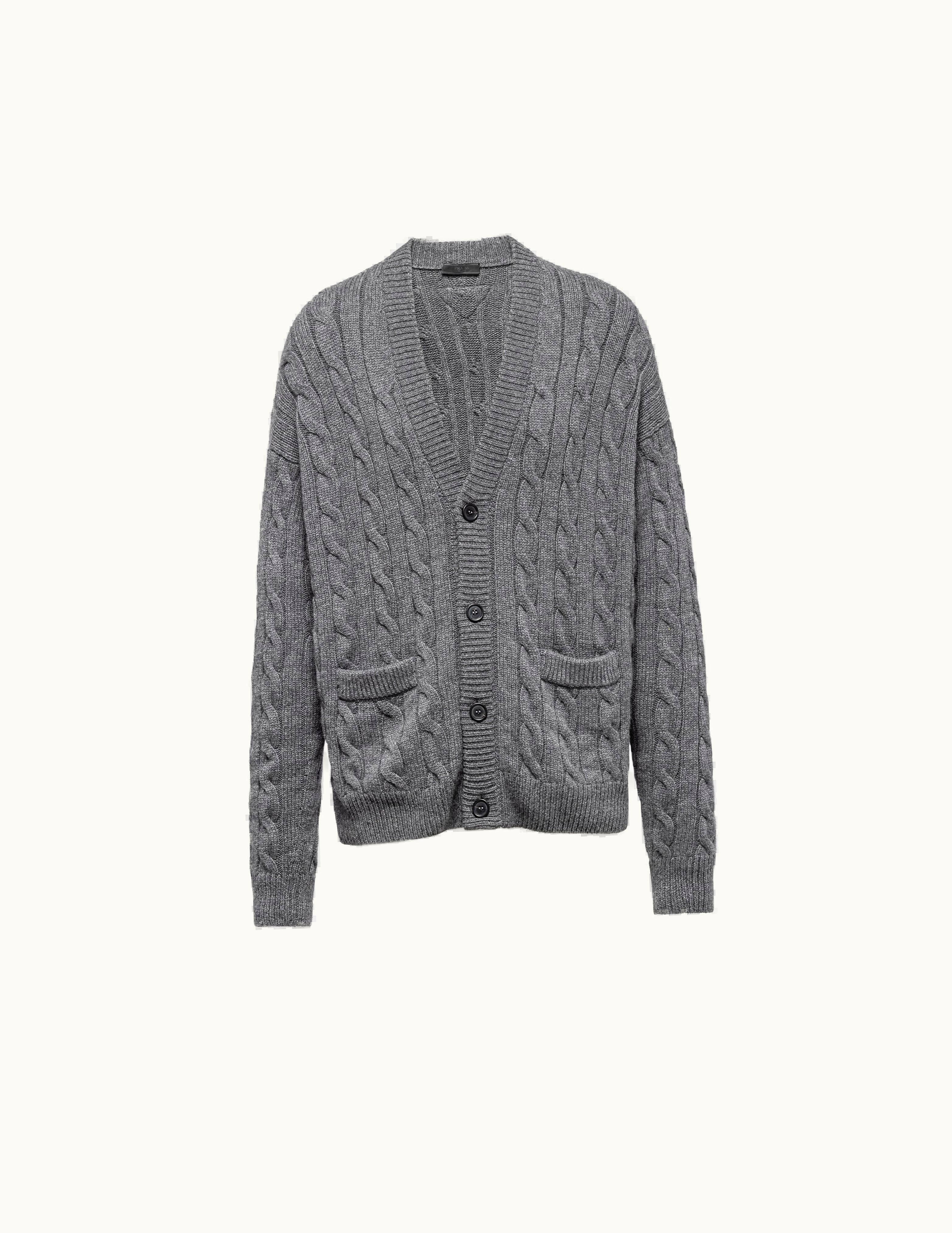Prada Prada Slate Gray Cashmere Cardigan UMG158_107Y_F0480_S_221