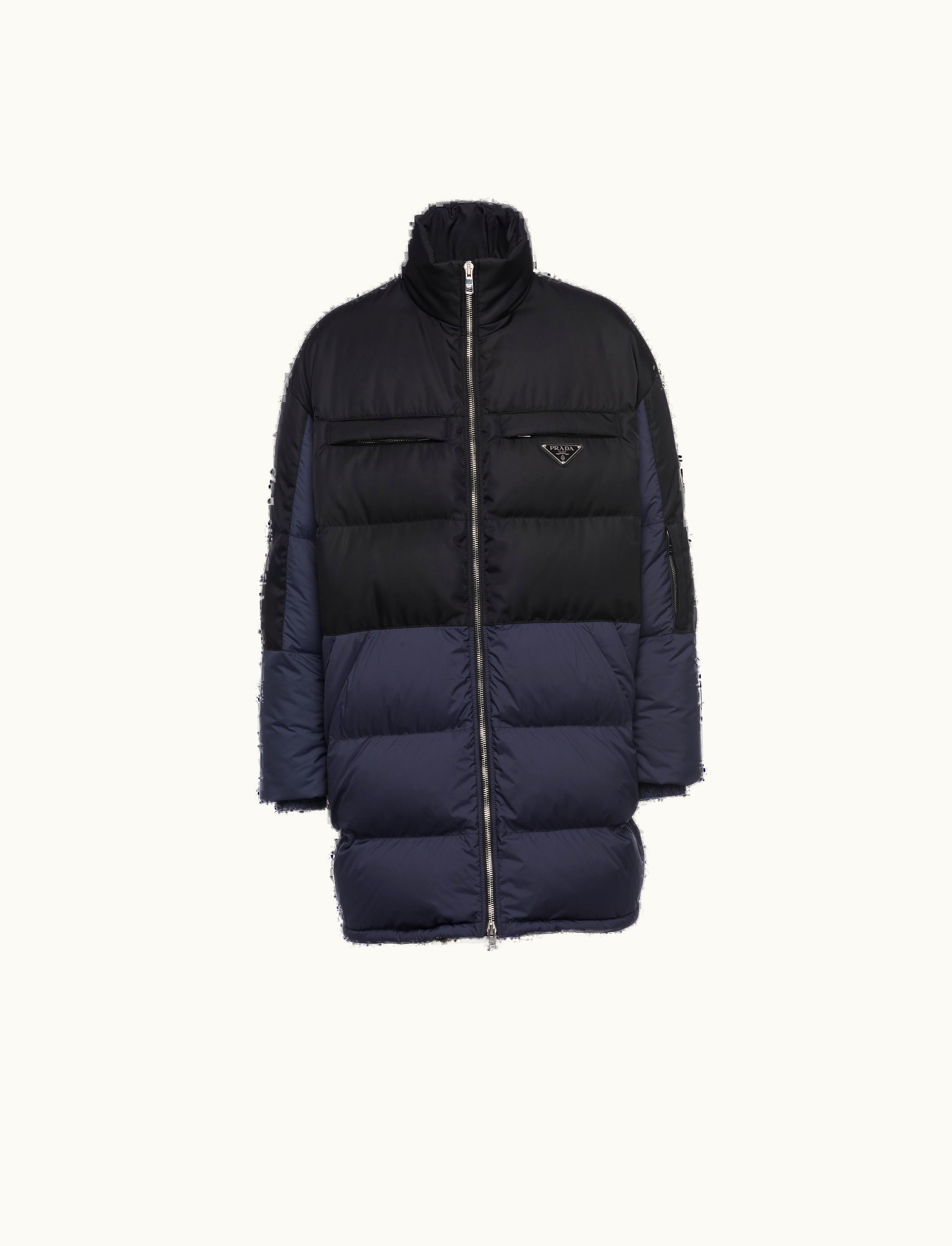 Prada Prada Royal Blue Technical Fabric Down Coat