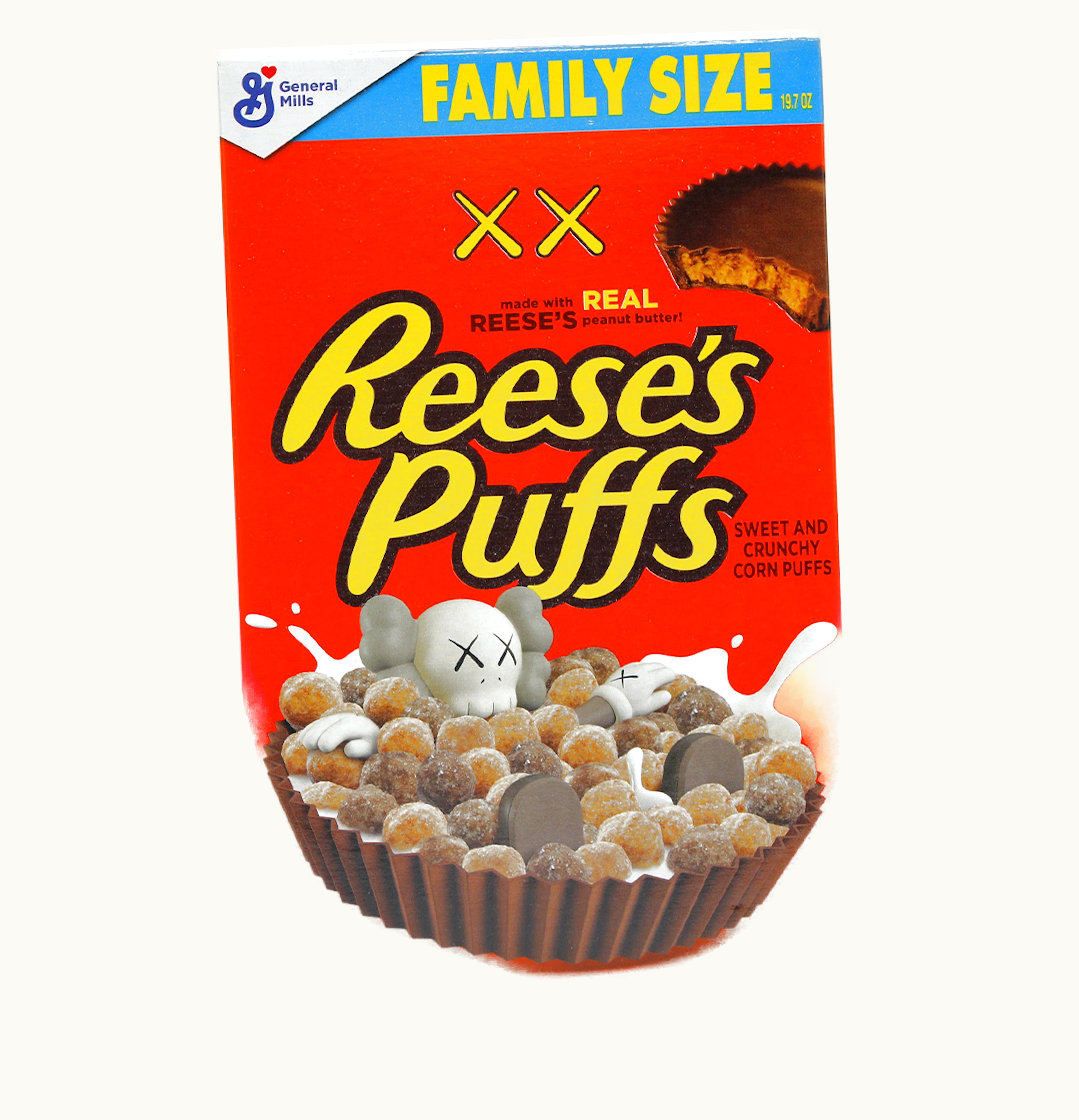 KAWS KAWS x Reeses Puffs Cereal Family Size Not Fit For Human Consumption