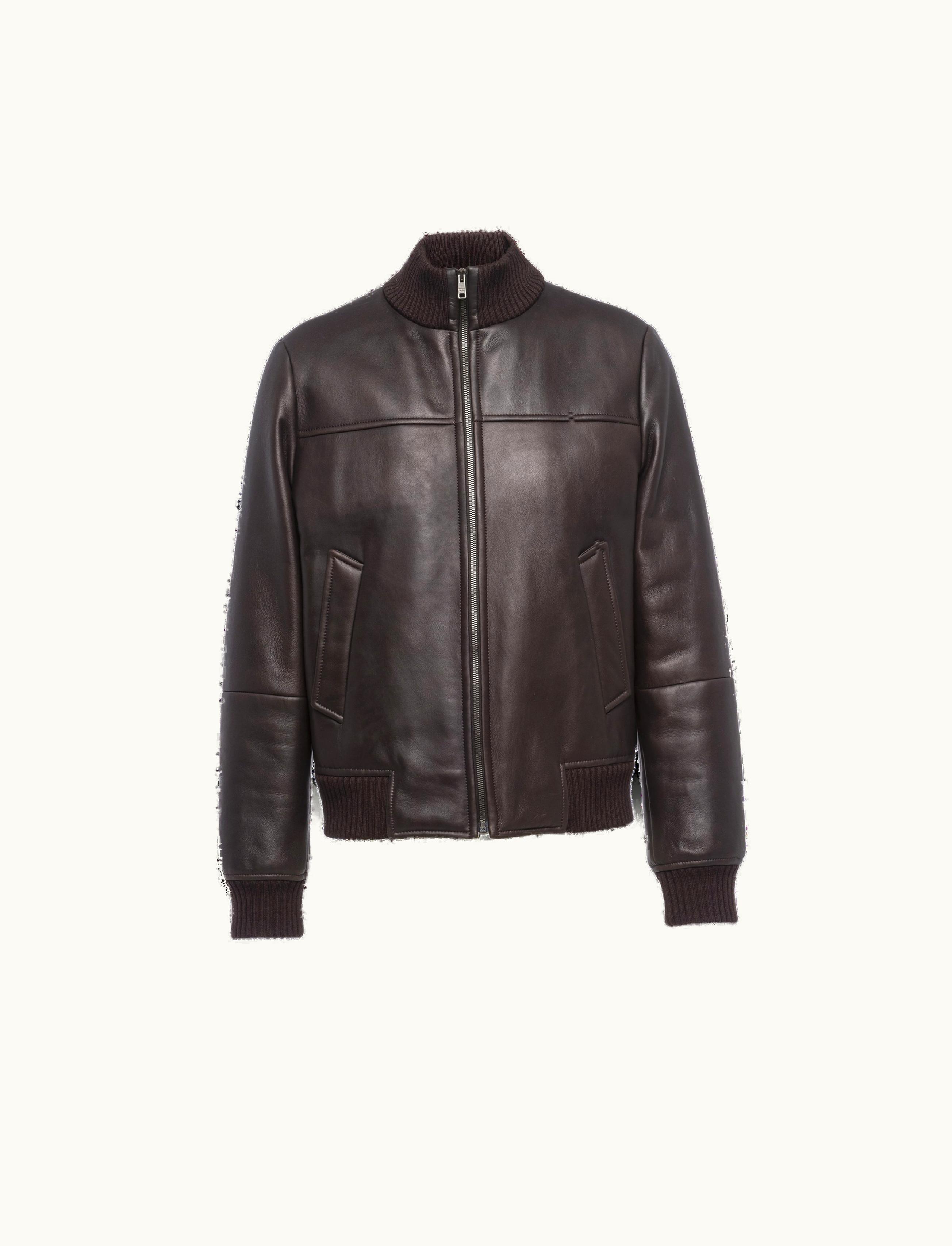 Prada Prada Dark Brown Sheepskin Jacket