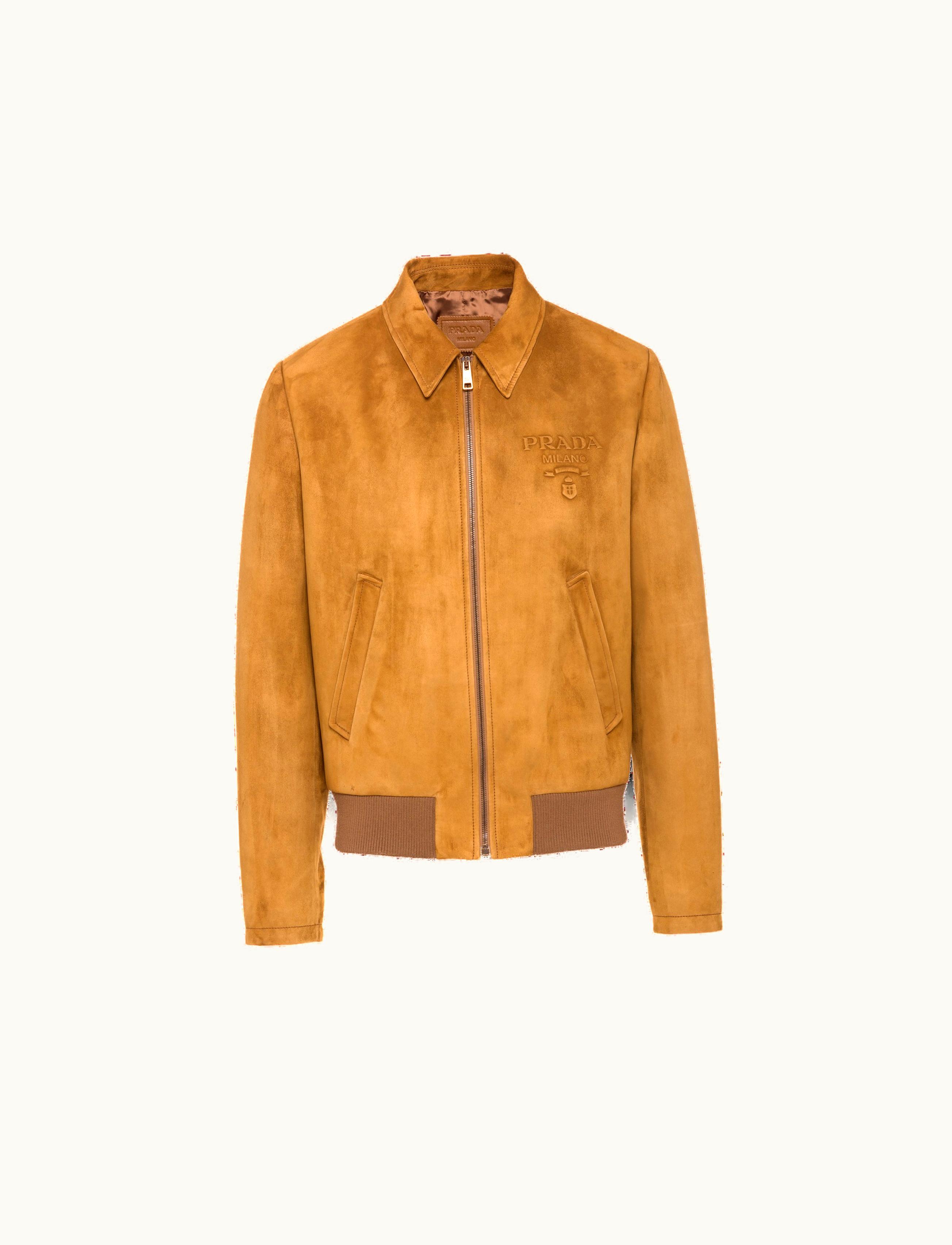 Prada Prada Rush Suede Bomber Jacket