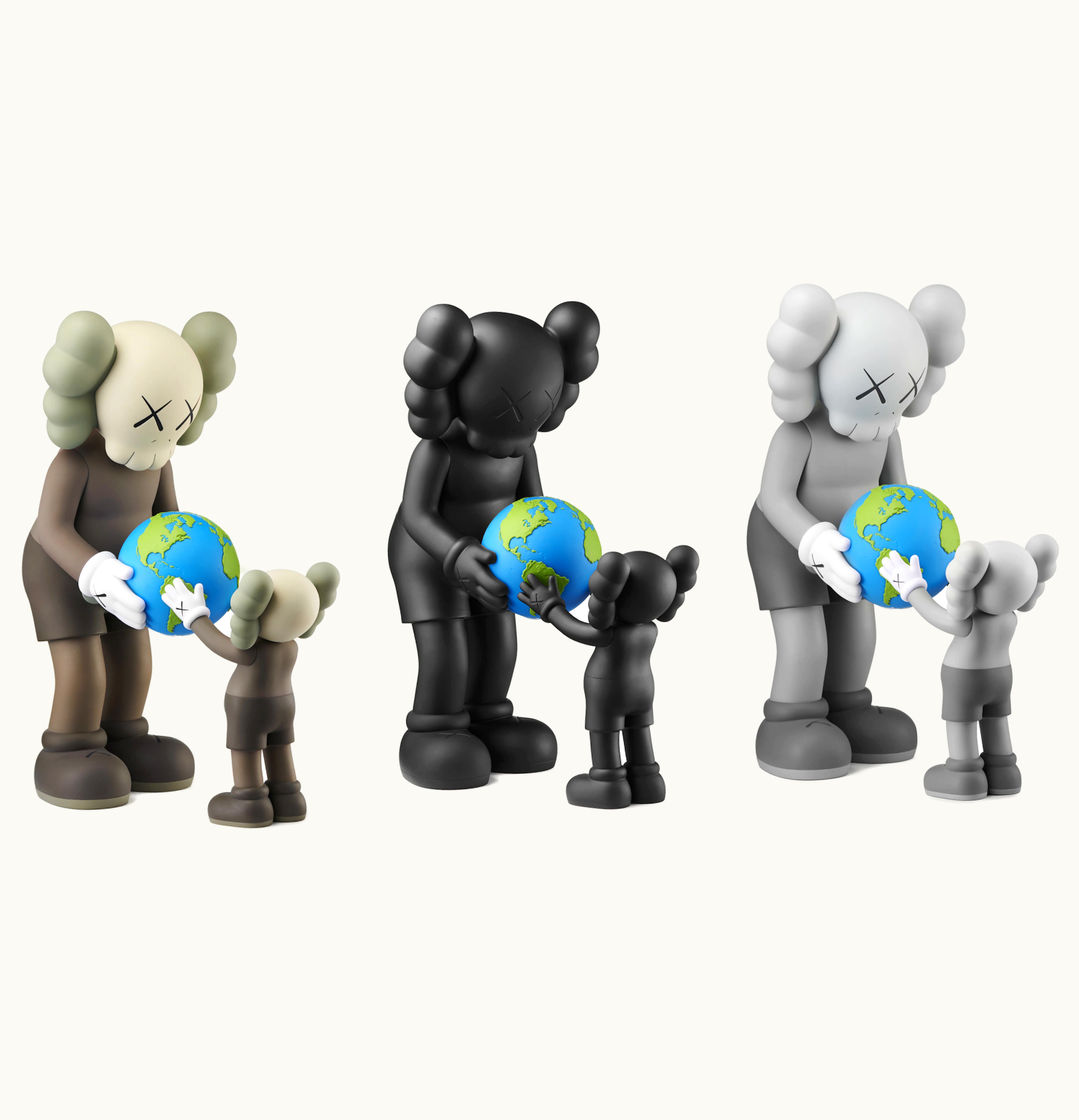 KAWS KAWS THE PROMISE Vinyl Figure Brown Black Grey Set