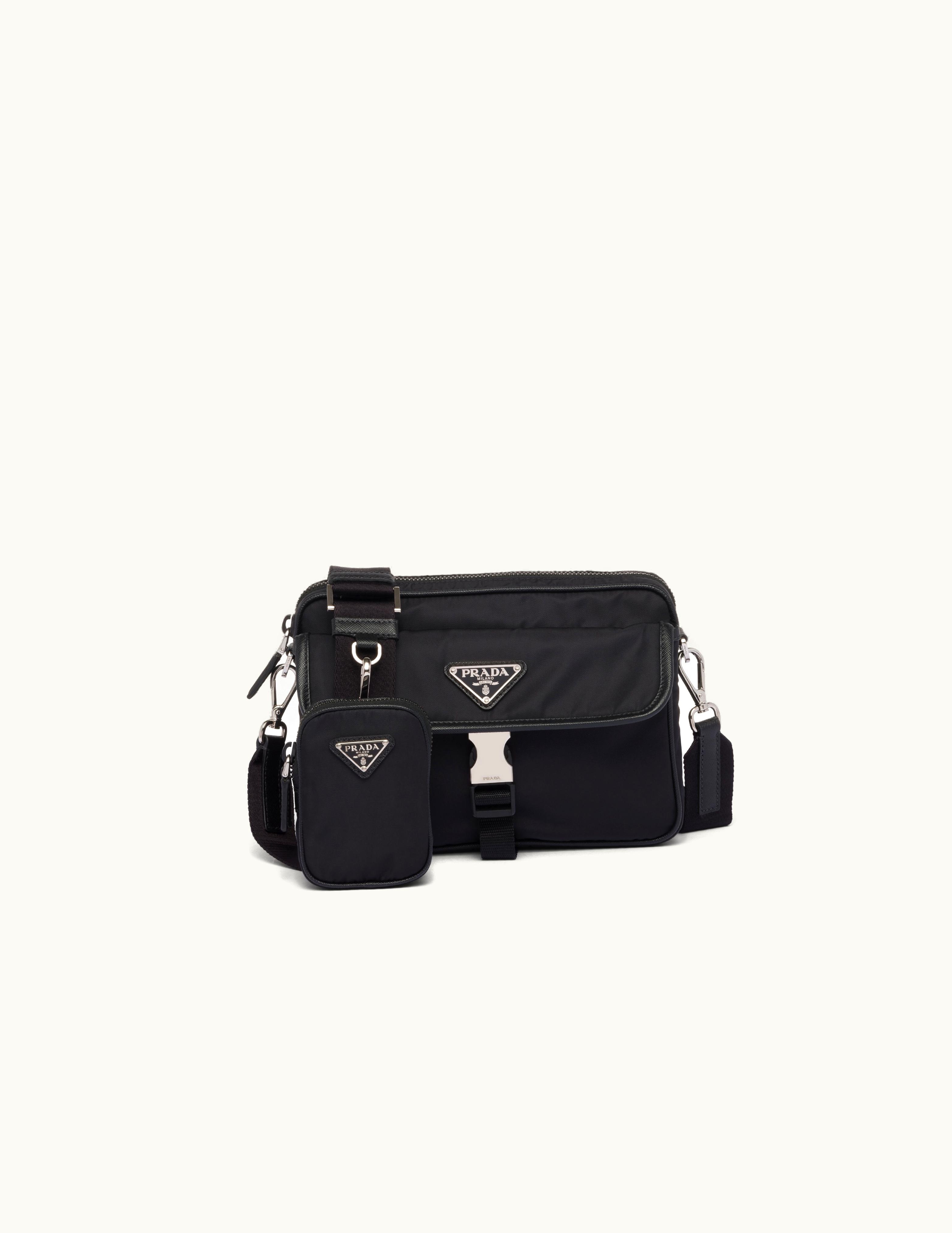 Prada Prada Black Re-nylon And Saffiano Leather Shoulder Bag 2VH133_2DMH_F0002_V_XMP