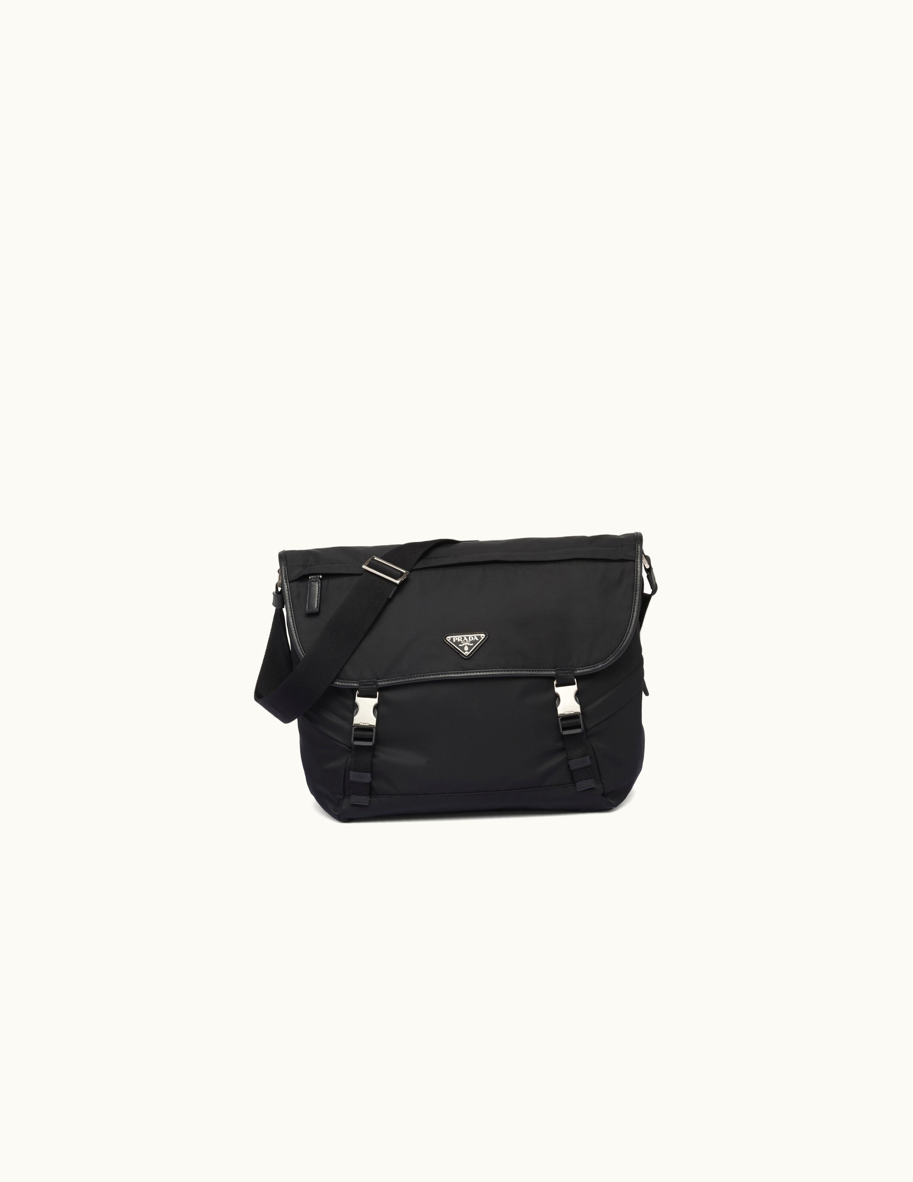 Prada Prada Black Re-nylon And Saffiano Leather Shoulder Bag 2VD052_2DMG_F0002_V_OOH