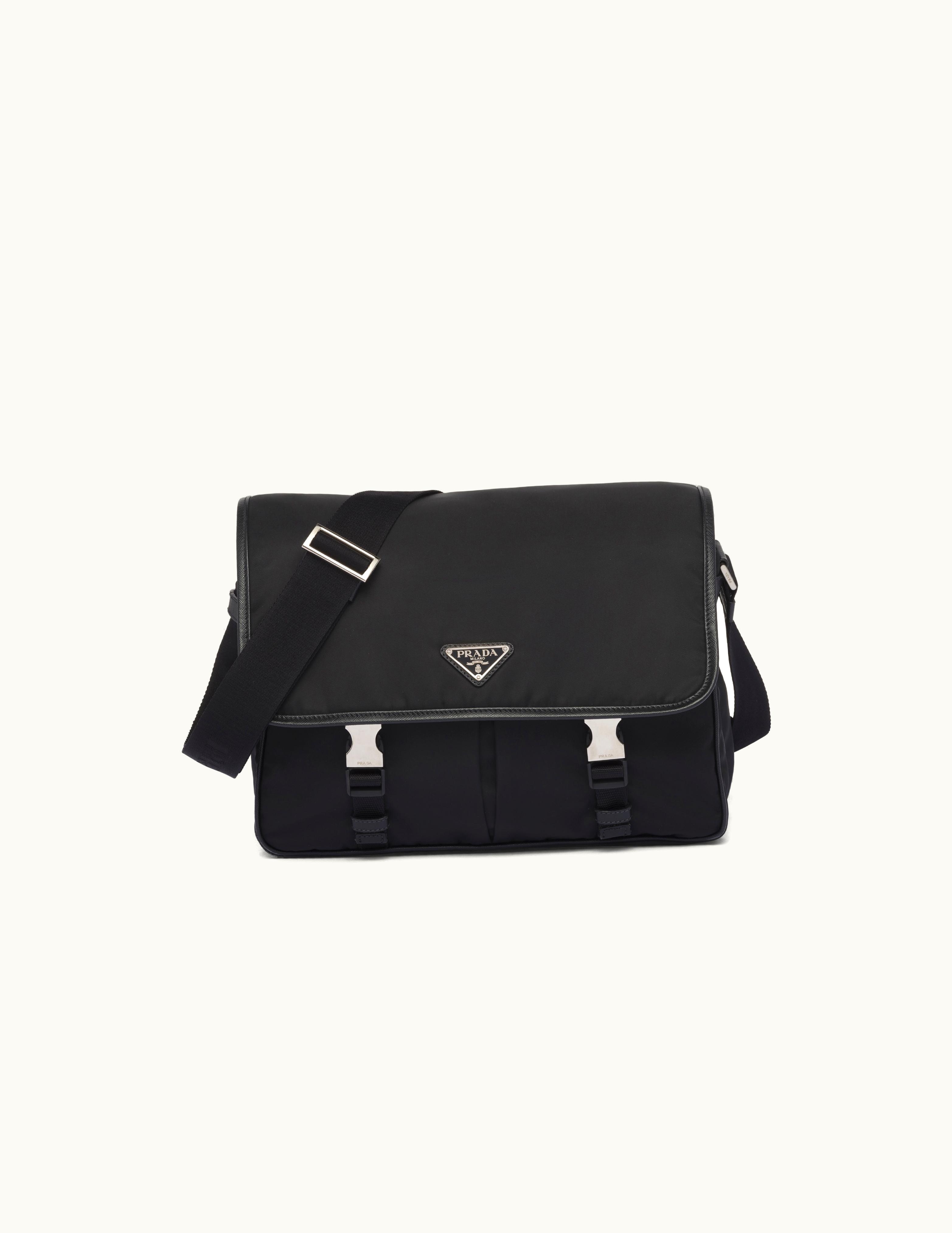 Prada Prada Black Re-nylon And Saffiano Leather Shoulder Bag 2VD768_2DMH_F0002_V_XLO
